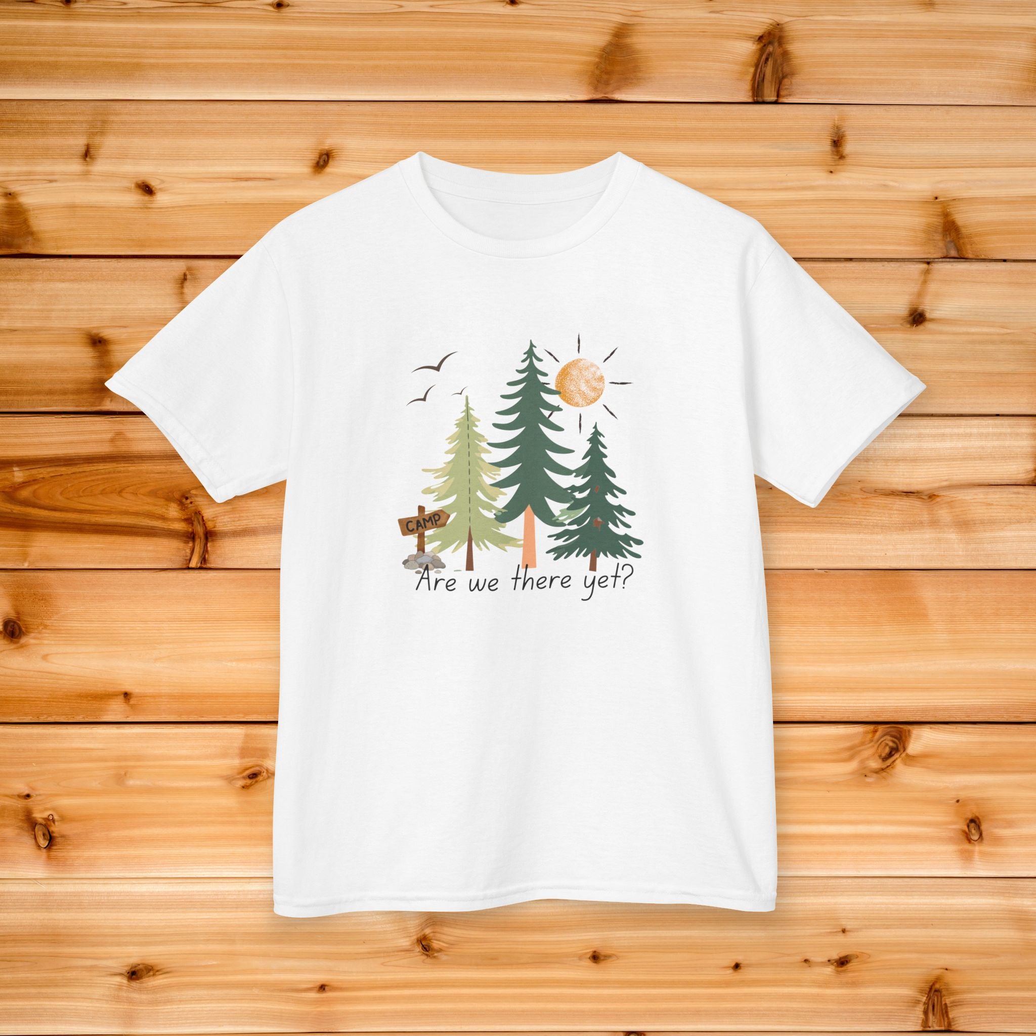 Kids Are We There Yet Summer Tee | Camping Kids Graphic Tshirt, Nature Kids Tee, Kids Vacation Tee, Kids Cabin Tshirt, Summer Camp Tee