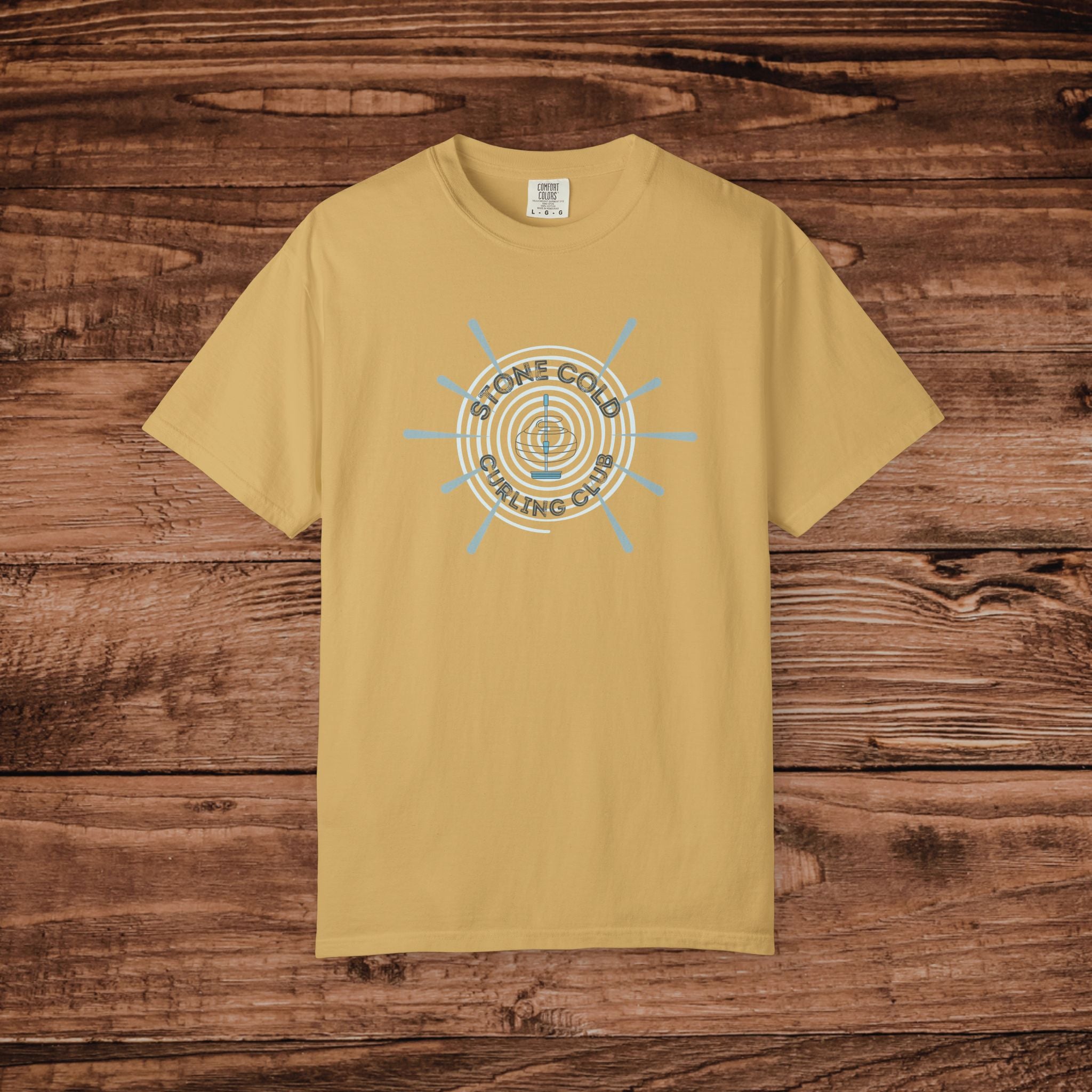 Stone Cold Curling Club Tshirt, Curling Stone Tee, Gift for Curlers, Aesthetic Curling Tshirt, Retro Rink Tee, Minimalist Curling Stone Logo