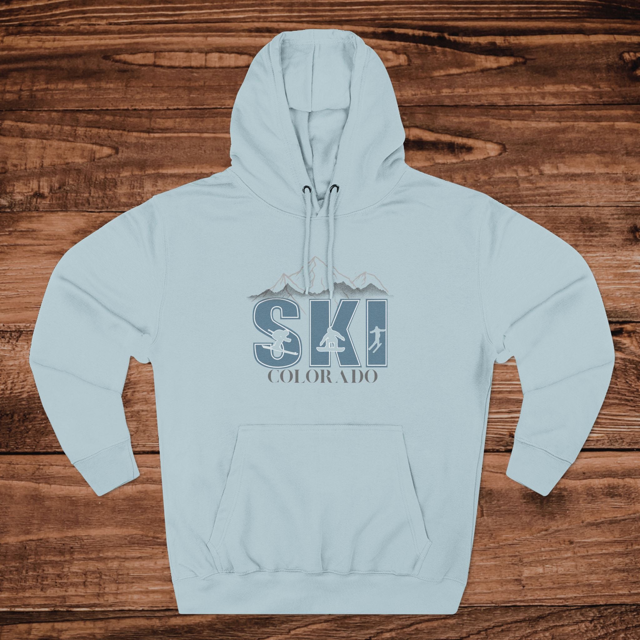Ski Colorado Hoodie Retro Mountain Graphic Sweatshirt, Apres Ski Wear, Winter Vacation Gift for Skier, Colorado Souvenir Unisex Hoodie