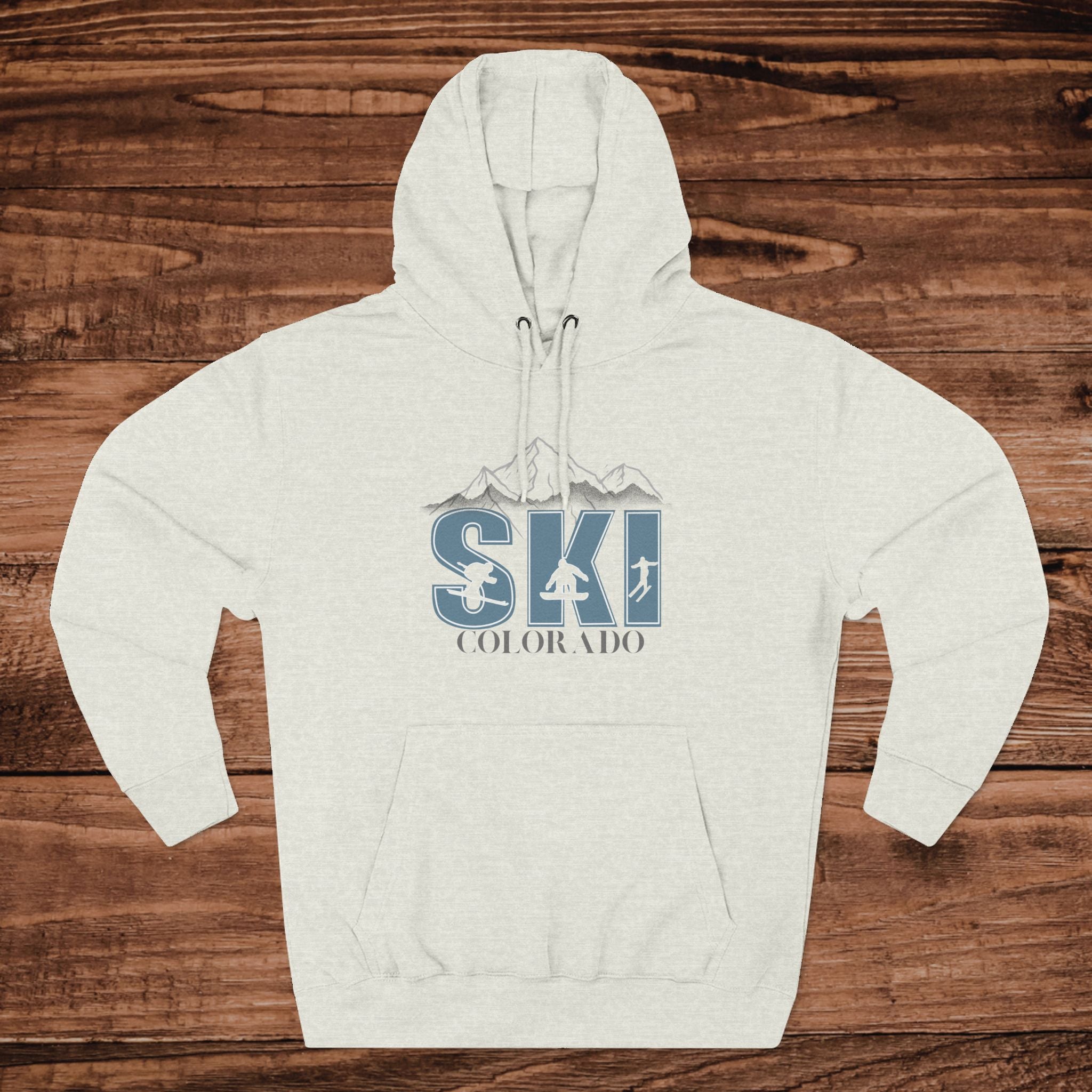 Ski Colorado Hoodie Retro Mountain Graphic Sweatshirt, Apres Ski Wear, Winter Vacation Gift for Skier, Colorado Souvenir Unisex Hoodie