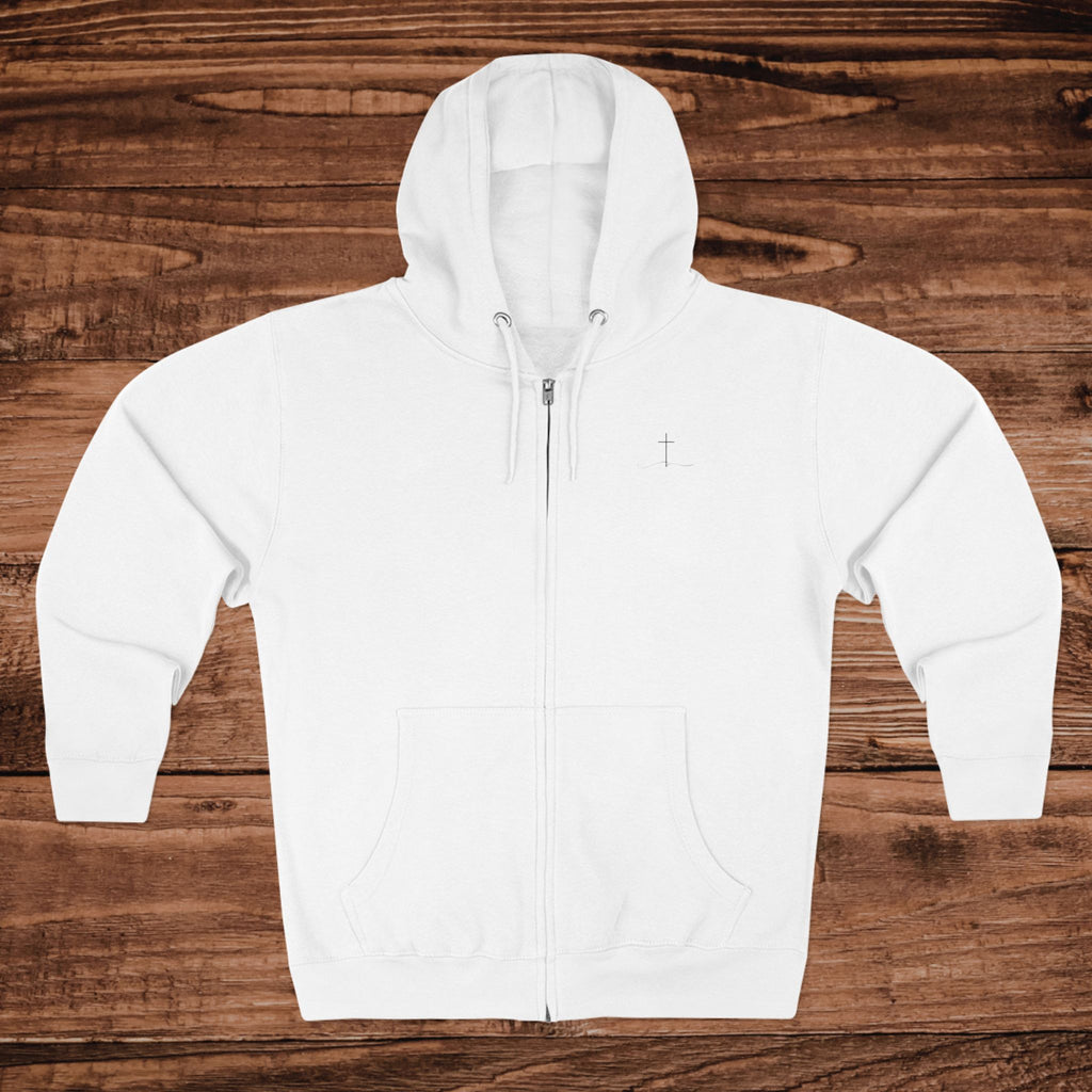 Christian Faith Cross Zip Up Hoodie | Scripture Apparel | Gift for Her