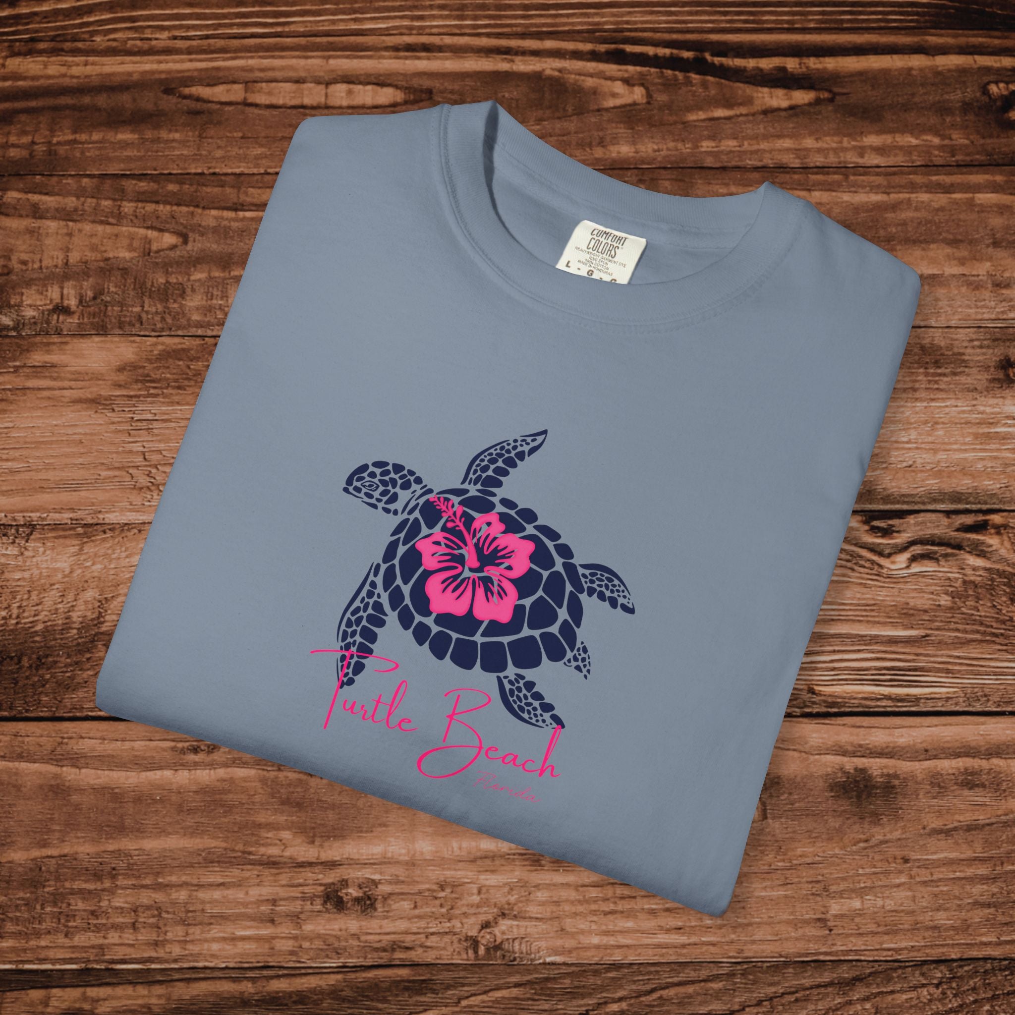 Turtle Beach Florida Shirt, Vintage Sea Turtle Tee, Coastal Aesthetic Beach Top, Florida Vacation Souvenir, Comfort Colors Unisex T-shirt