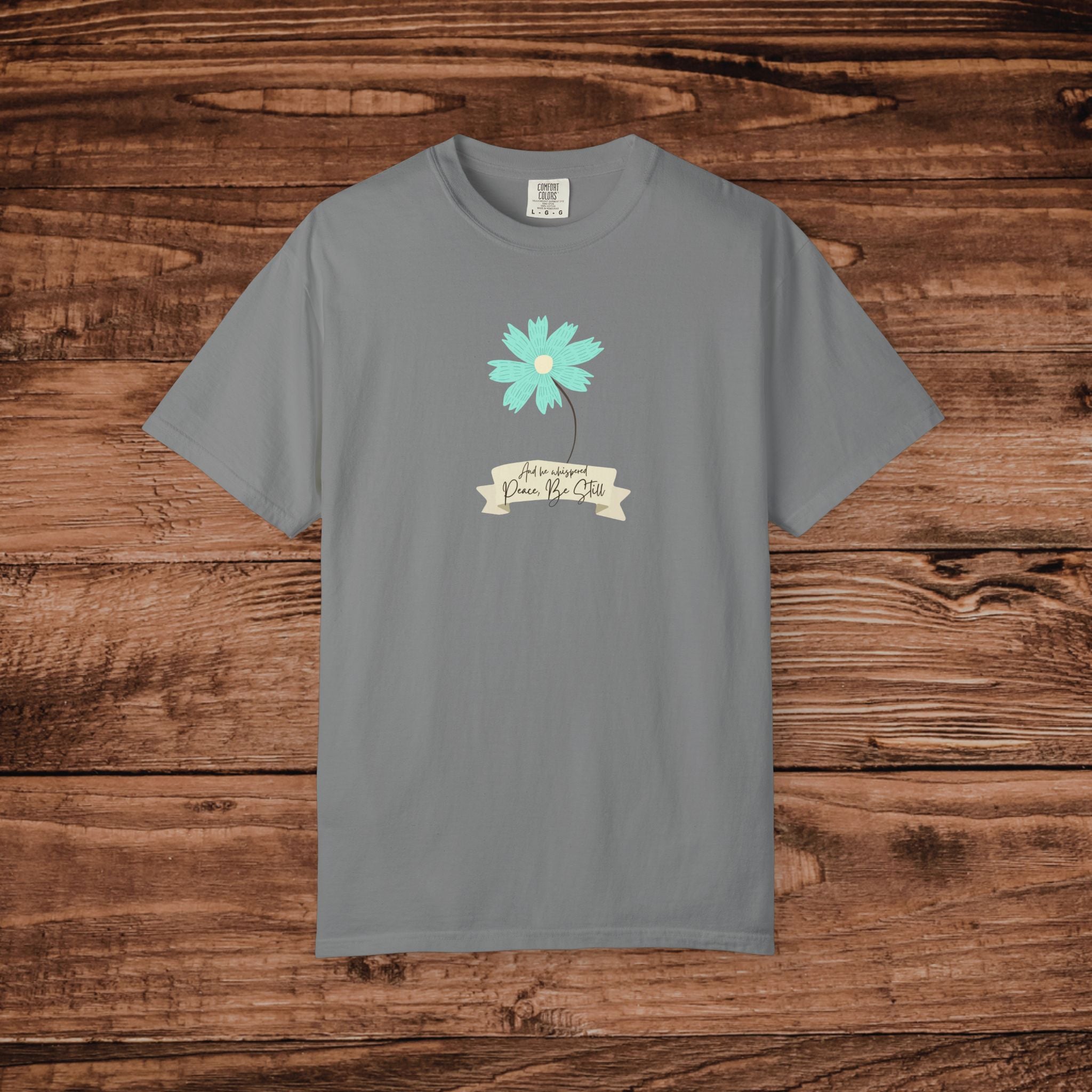 Teal Daisy Christian T-Shirt Comfort Colors Floral Faith Shirt | Minimalist Flower Tee for Women | Religious Gift for Her | Aesthetic Boho