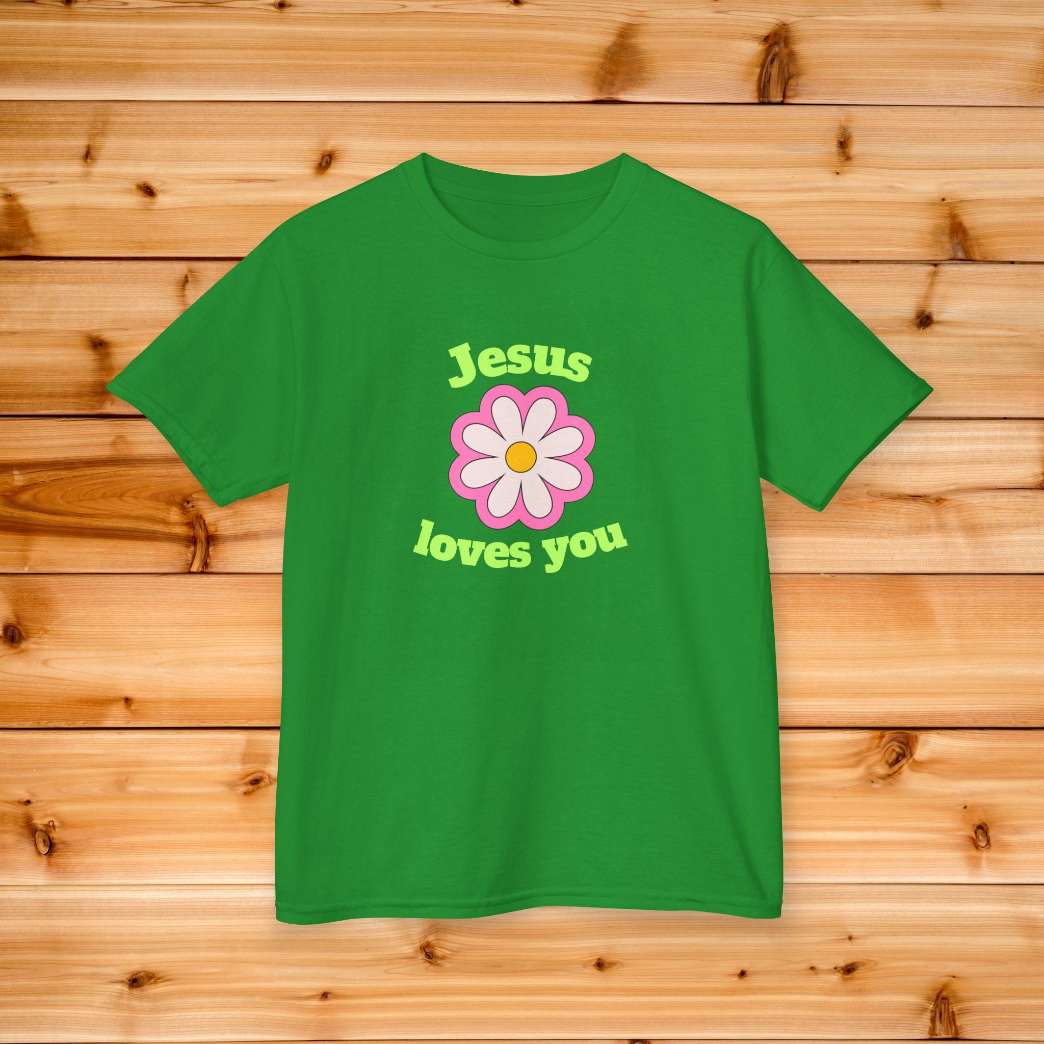 Jesus Loves You flower kids t-shirt | Christian children tee, pastel floral