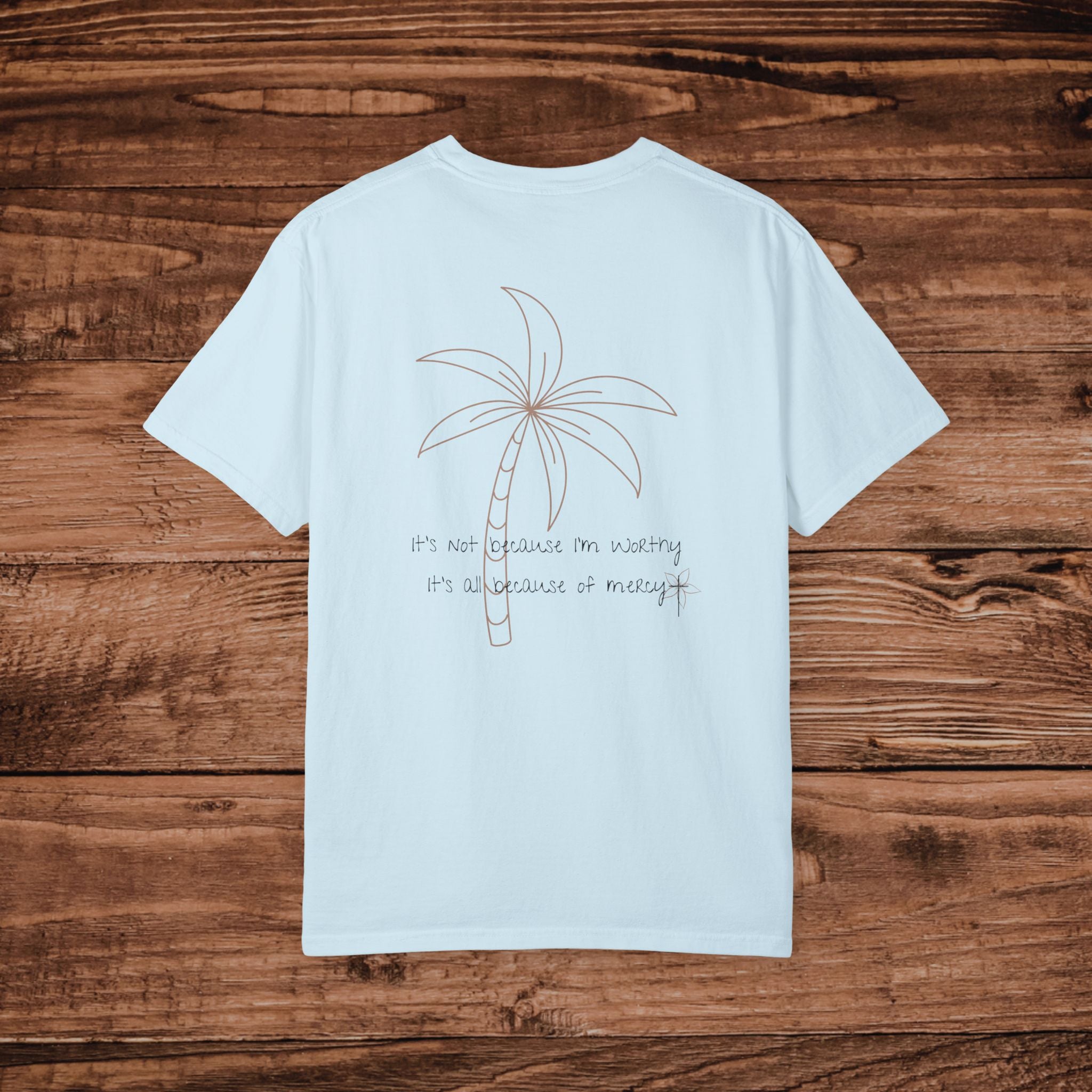 Palm Tree Line Drawing T-shirt | Minimalist faith based Beach Graphic Tee | Aesthetic christian Shirt | Simple Sketch Top | Coastal Vacation