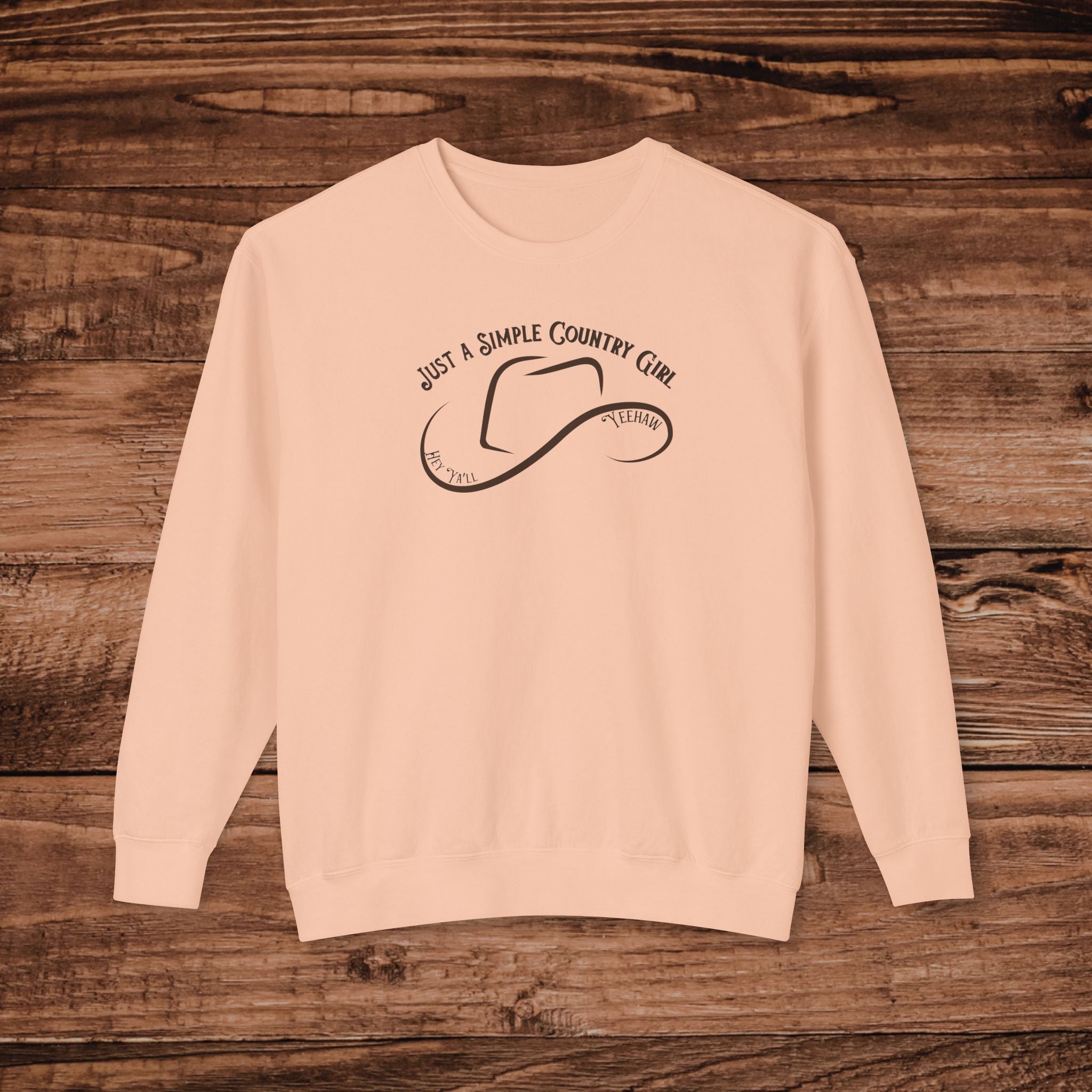 Country Girl Sweatshirt, Western Cowboy  Pullover, Comfort Colors 1566 Sweater, Minimalist Country Aesthetic Gift