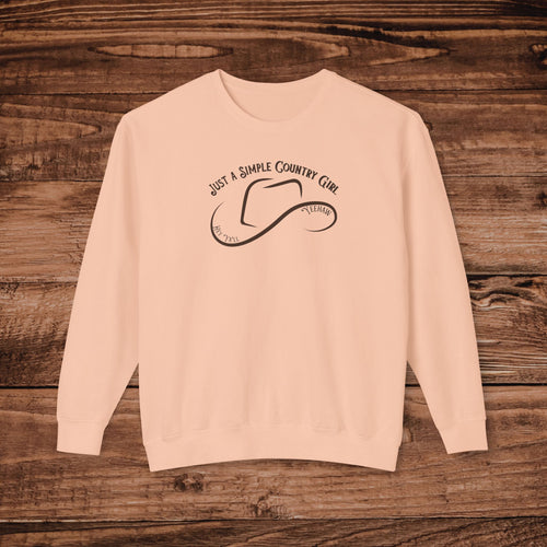 Country Girl Sweatshirt, Western Cowboy  Pullover, Comfort Colors 1566 Sweater, Minimalist Country Aesthetic Gift