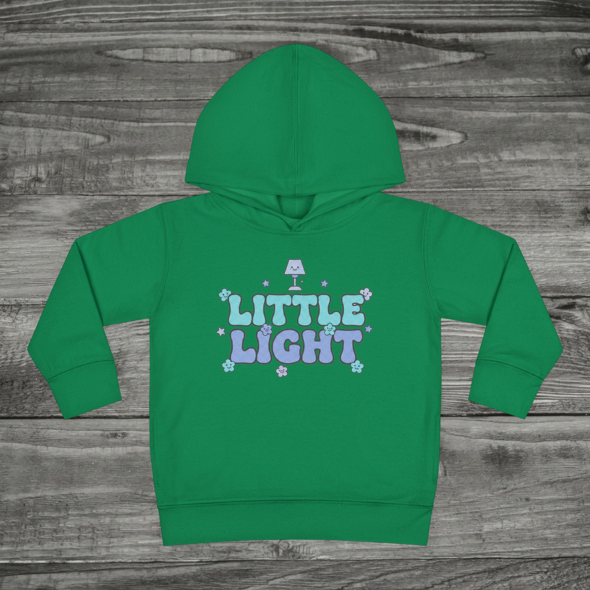 Little Light toddler hoodie Blue | kids pullover with lamp graphic