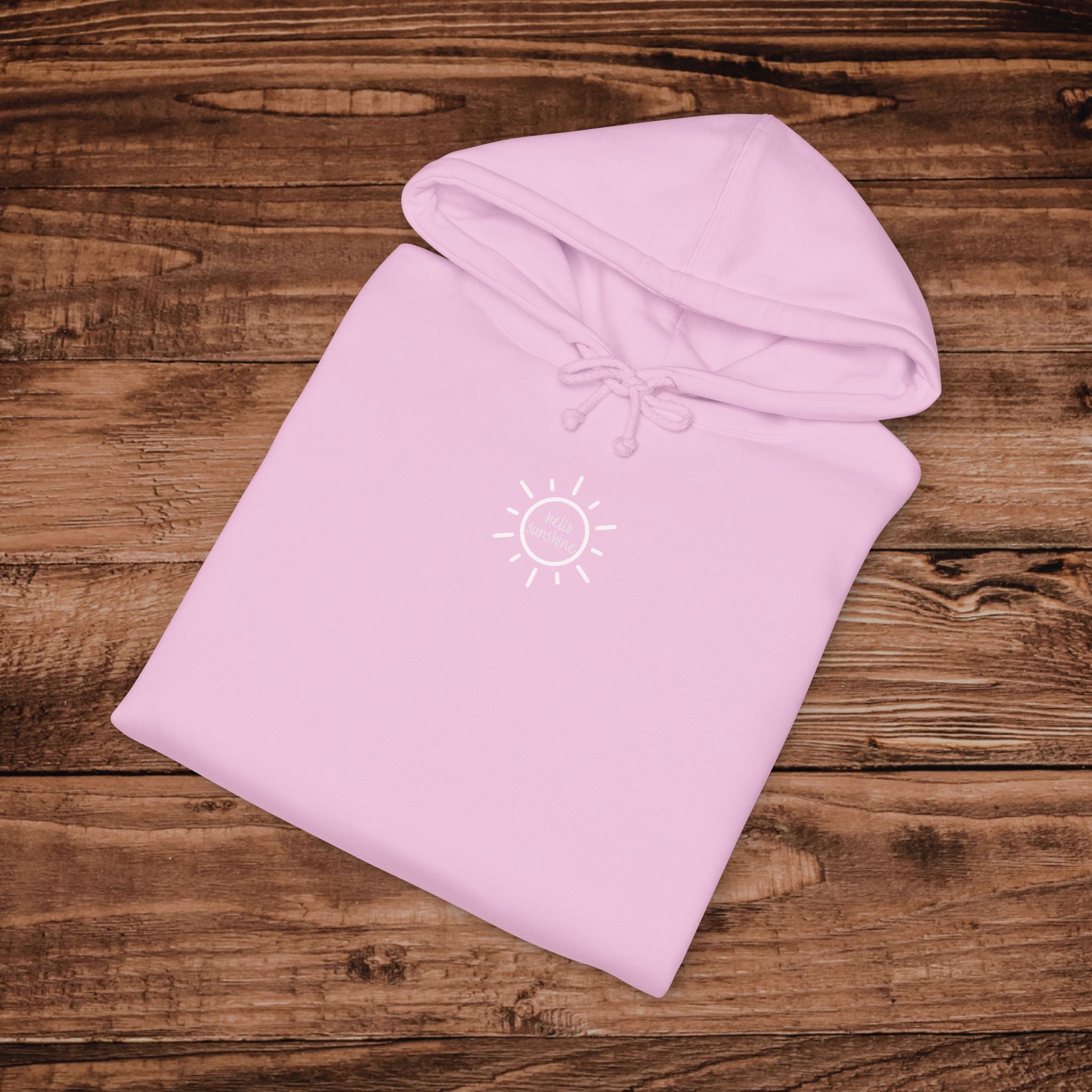 Embroidered Hello Sunshine Hoodie, Aesthetic Sun Sweatshirt, Premium Pullover, Minimalist Sunshine Gift, Oversized Unisex Hoodie