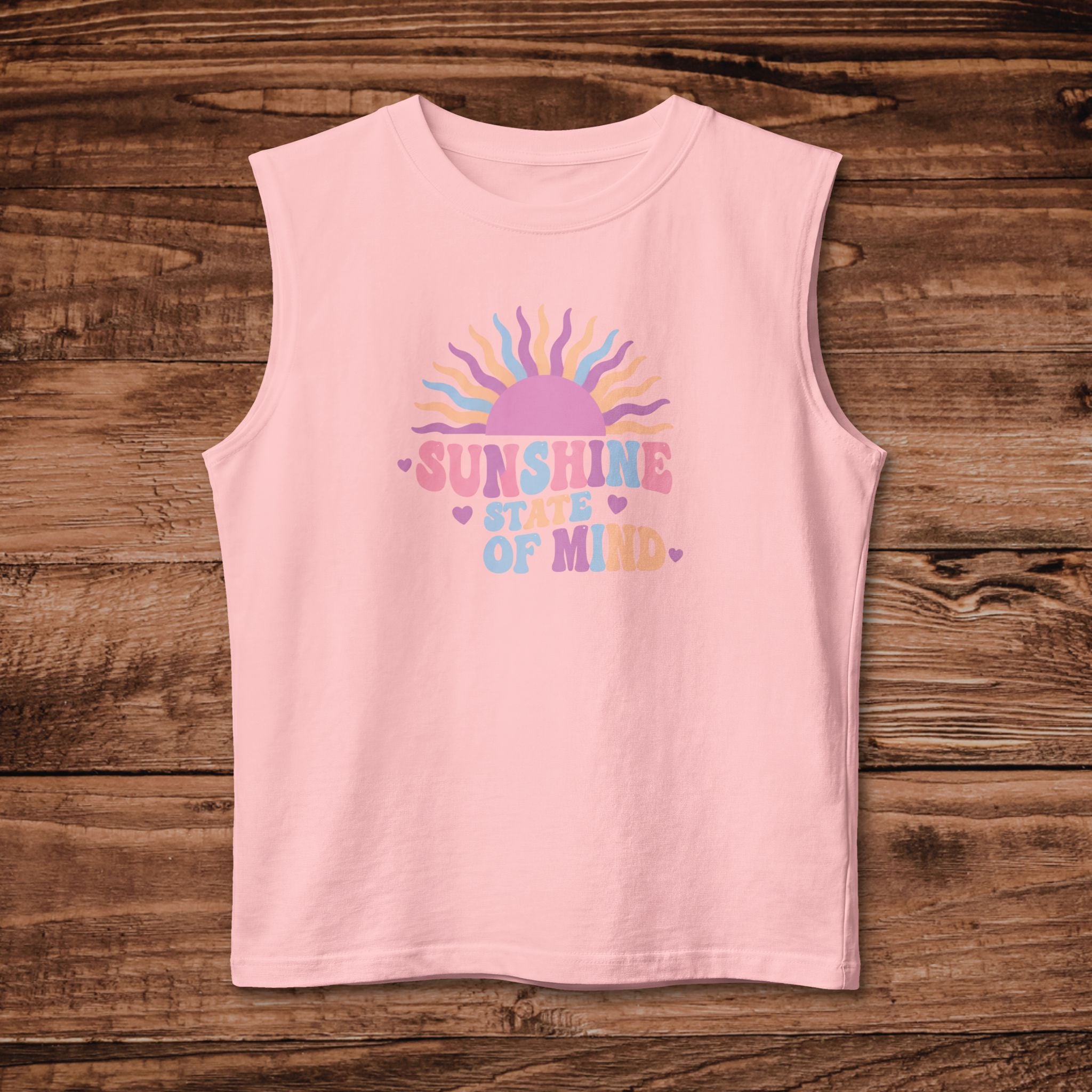 Sunshine State of Mind Tank | Pastel Sun Graphic