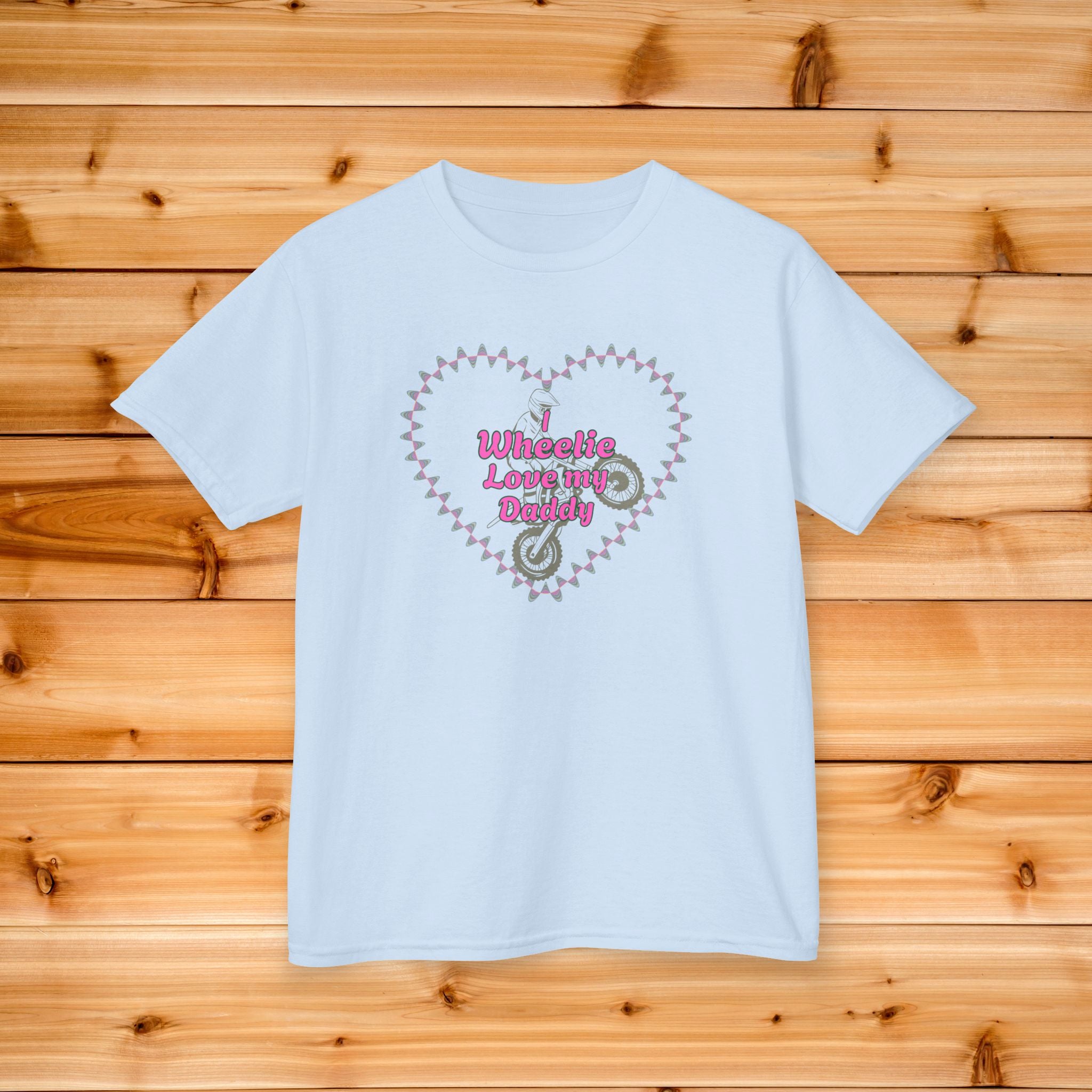 Kids Wheelie Love my Daddy Tshirt, Kids Motocross Tee, Youth Supercross tshirt