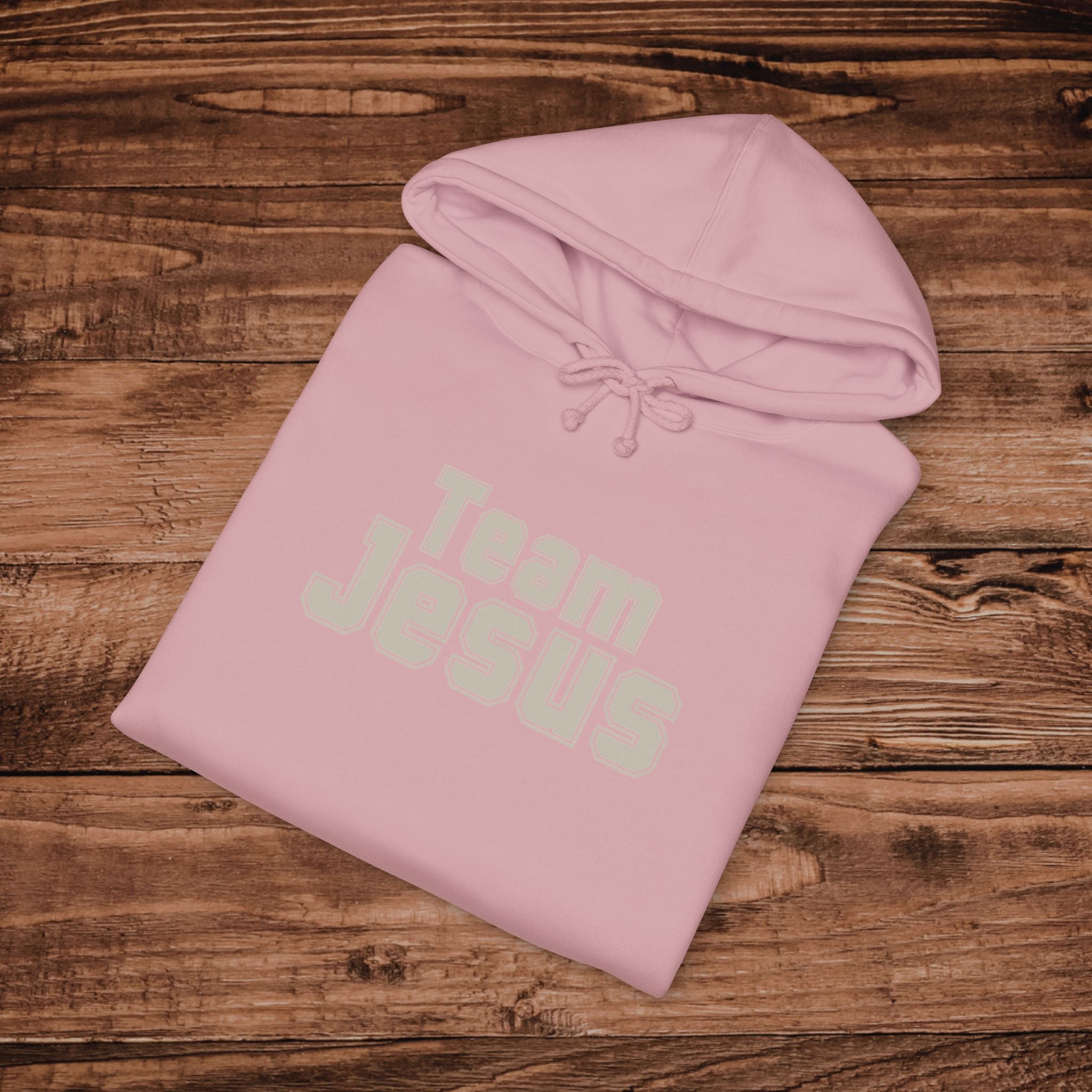 Embroidered Team Jesus Hoodie, Large Print Christian Sweatshirt, Premium Heavyweight Pullover, Aesthetic Gospel Hoodie