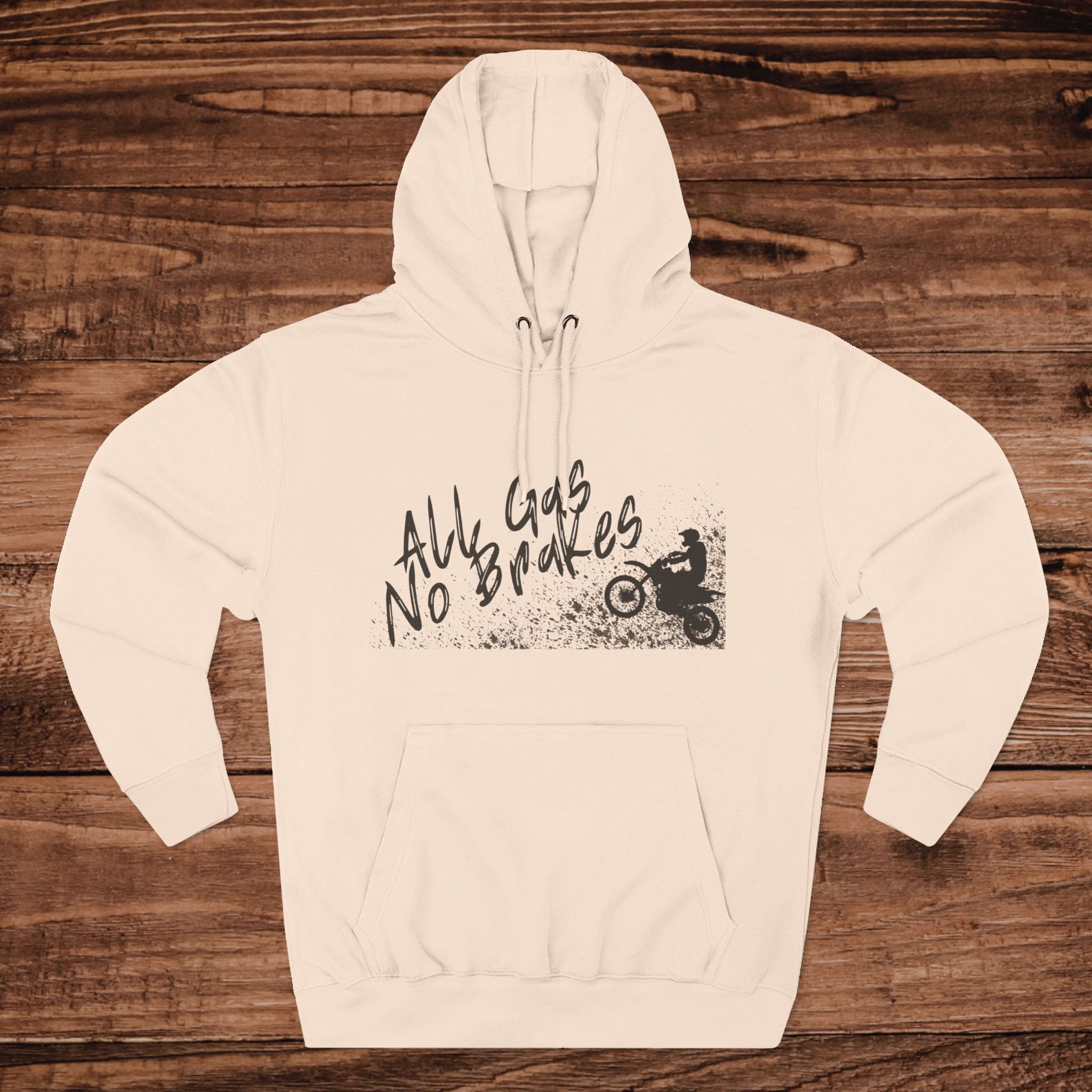 All Gas No Brakes Hoodie, Dirt Bike Motocross Sweatshirt, Retro Racing Graphic Pullover, Gift for Dirt Biker, Enduro Racing Apparel