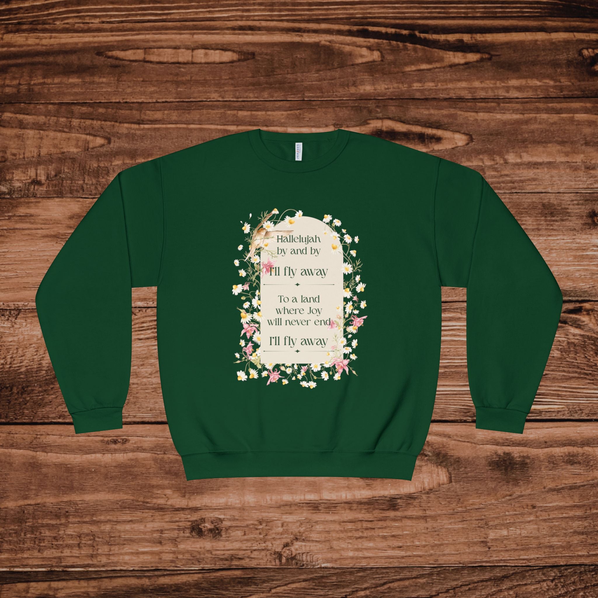I'll fly away Christian crewneck sweatshirt | floral
