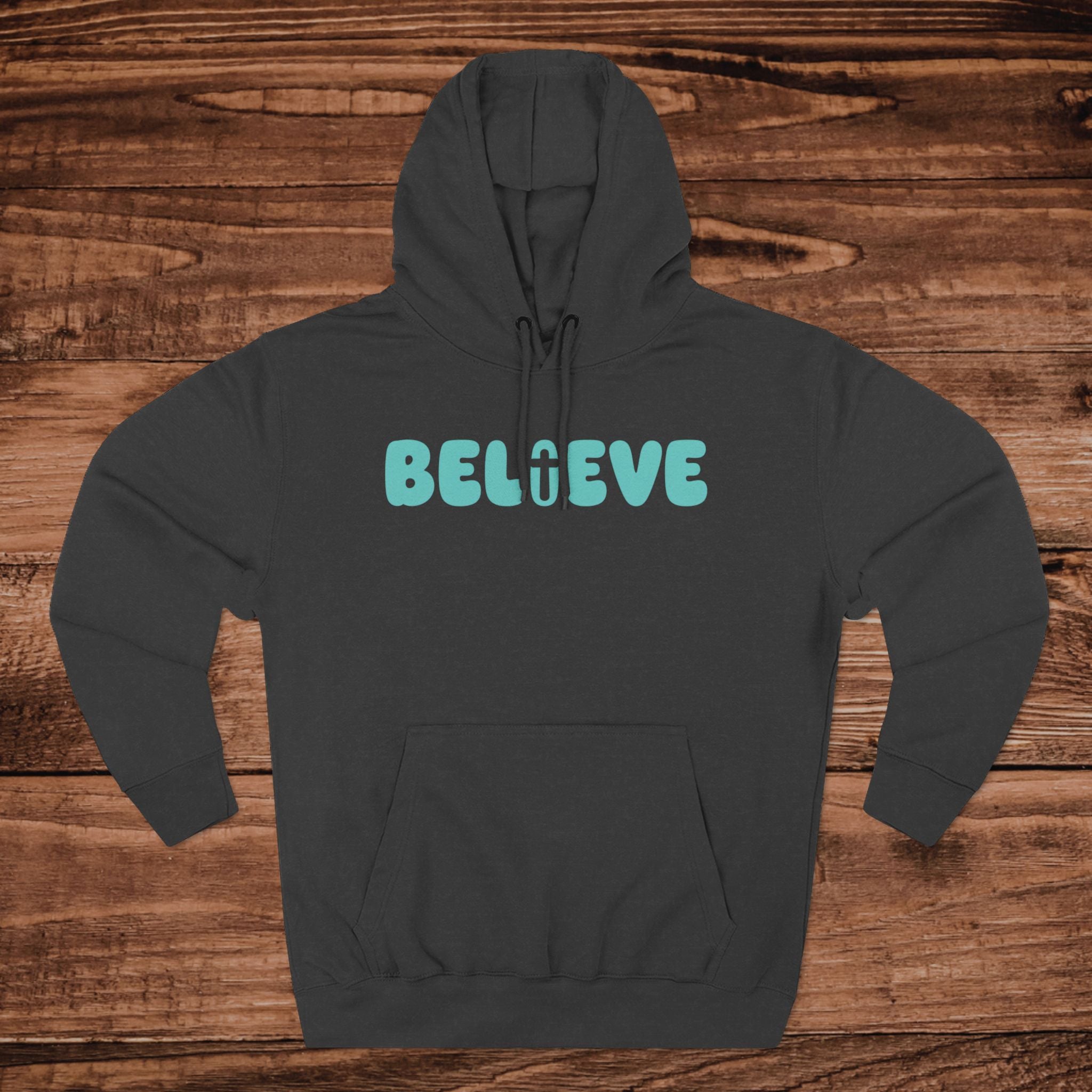 Believe word art Hoodie Inspirational sweatshirt
