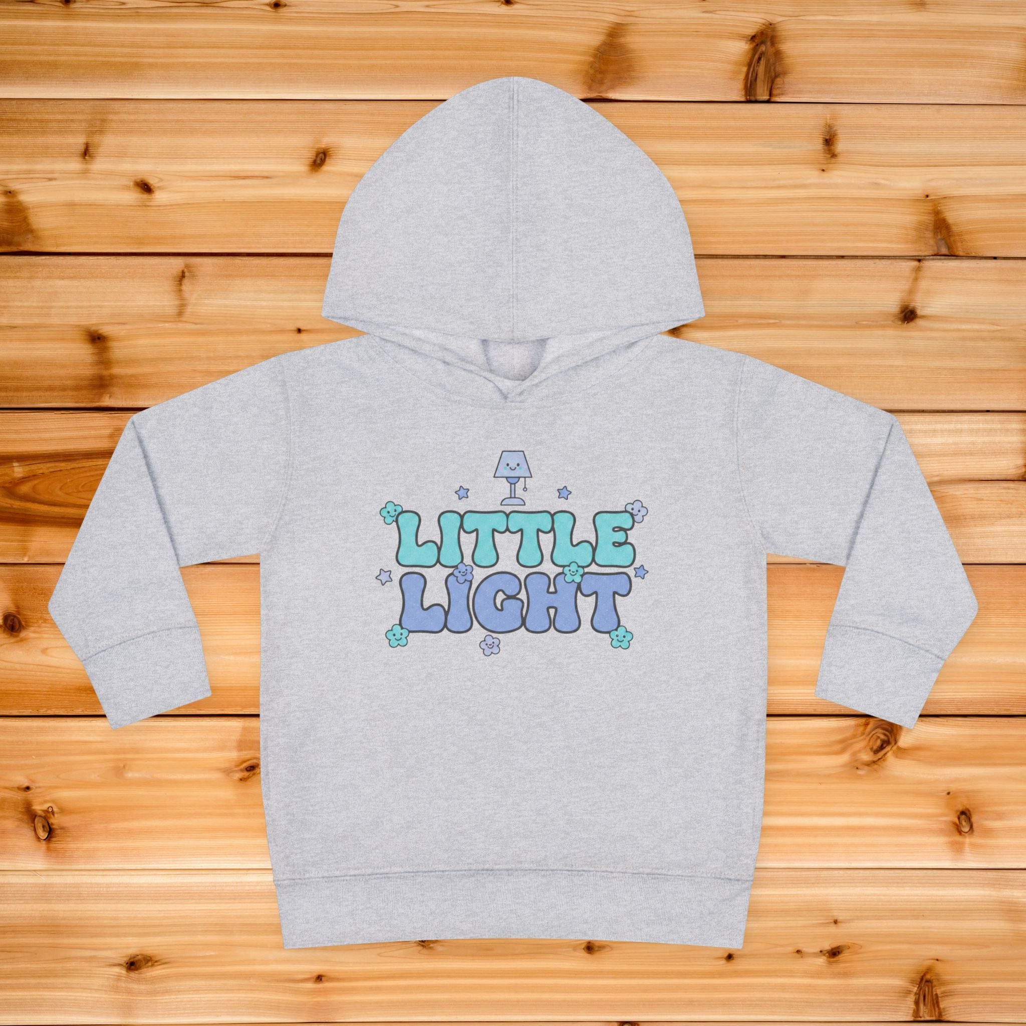 Little Light toddler hoodie Blue | kids pullover with lamp graphic