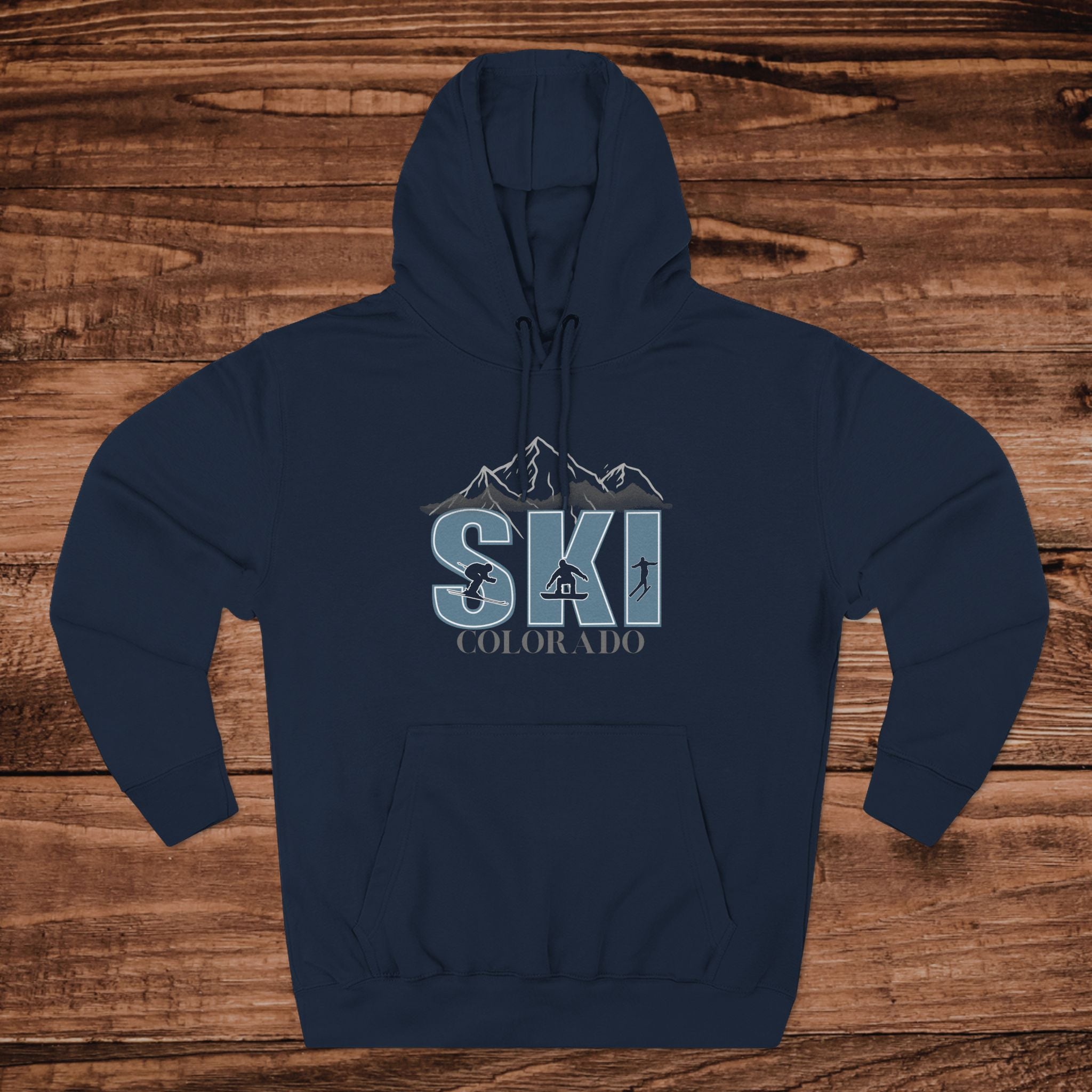 Ski Colorado Hoodie Retro Mountain Graphic Sweatshirt, Apres Ski Wear, Winter Vacation Gift for Skier, Colorado Souvenir Unisex Hoodie