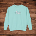 Womens Bicycle Crewneck Sweatshirt, Minimal Cute Bike Graphic, Summer Time is here again, Minimal Graphic sweatshirt, Womens Summer Sweater