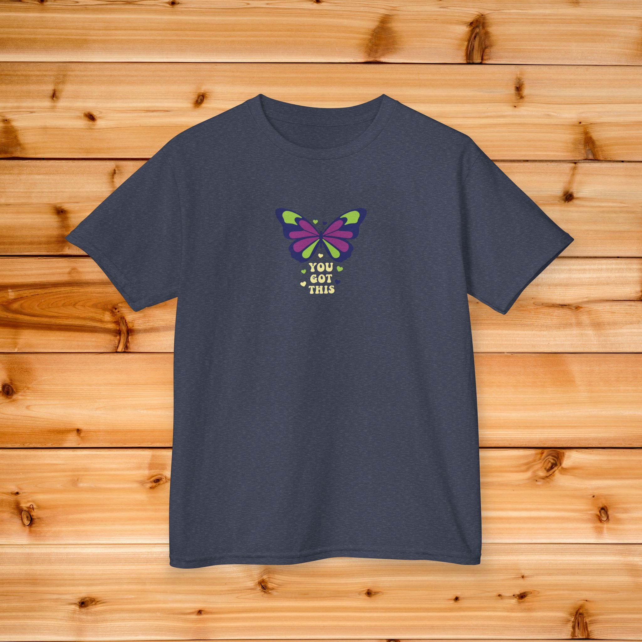 Purple Green Butterfly Tee | Kids nature insect graphic