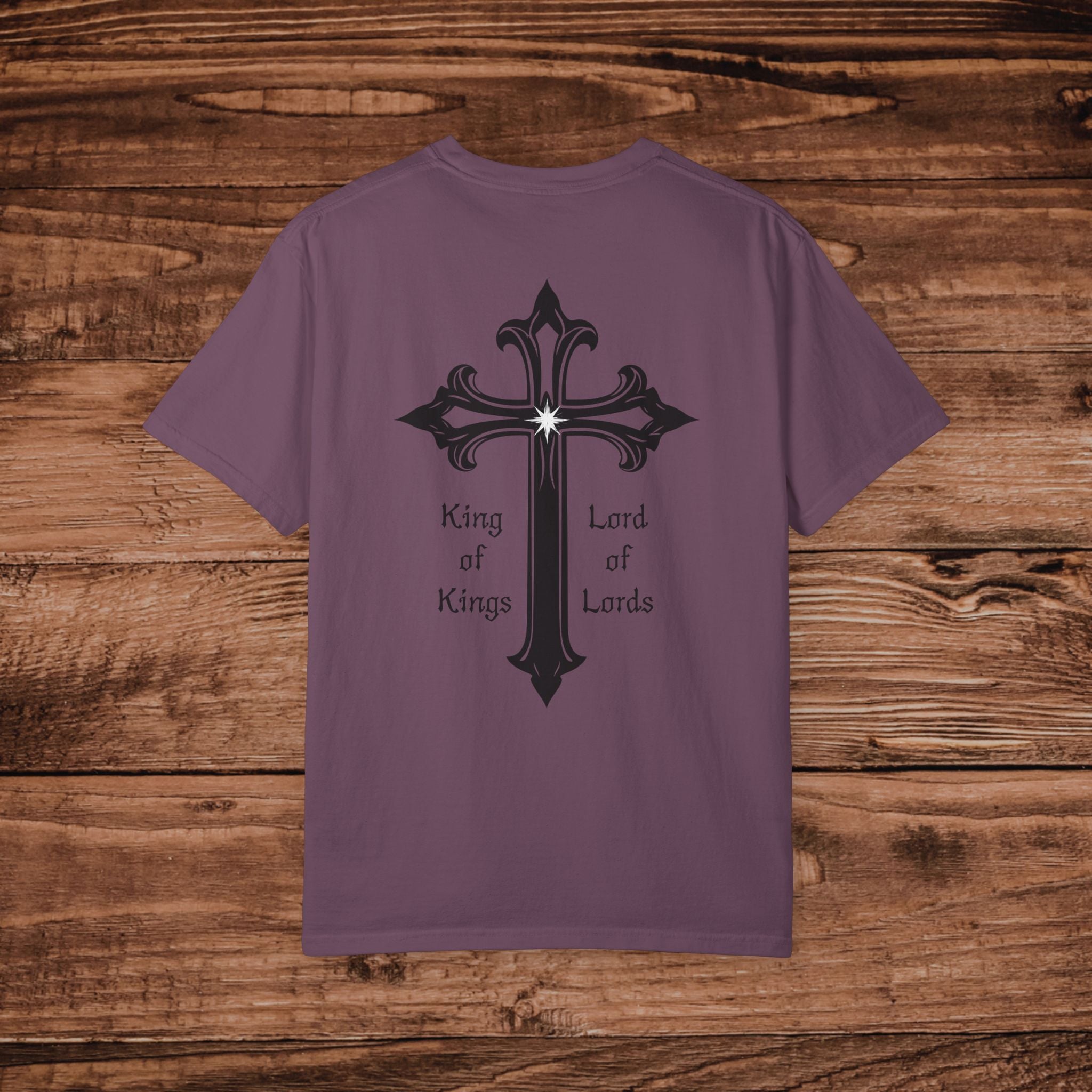 Ornate Lord of Lords Christian Gothic T-shirt Dual Graphic