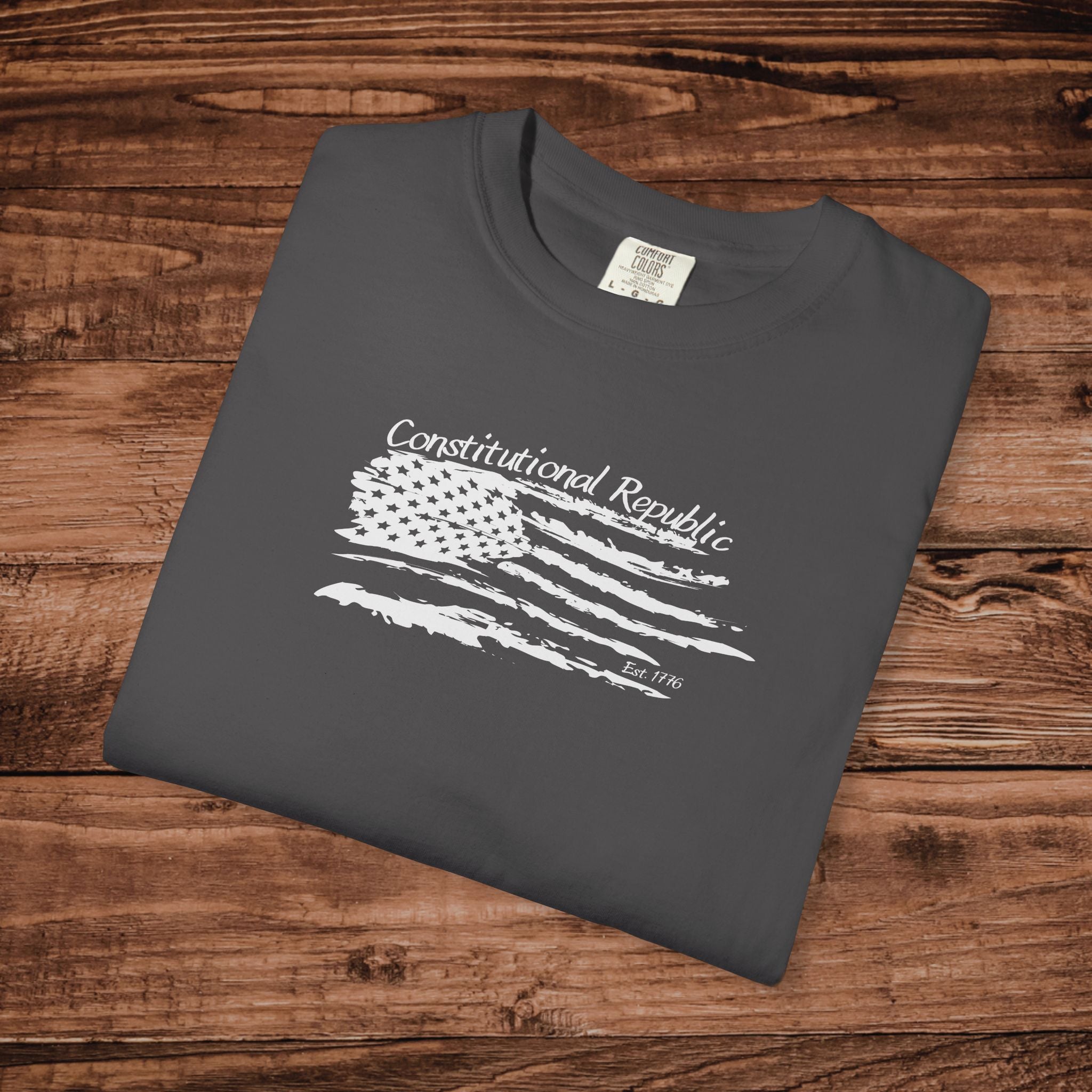 Constitutional Republic T-shirt, America 1776 Tshirt, Distressed Flag Aesthetic Tee, Patriotic Graphic Tee, Conservative Gift, USA Heritage