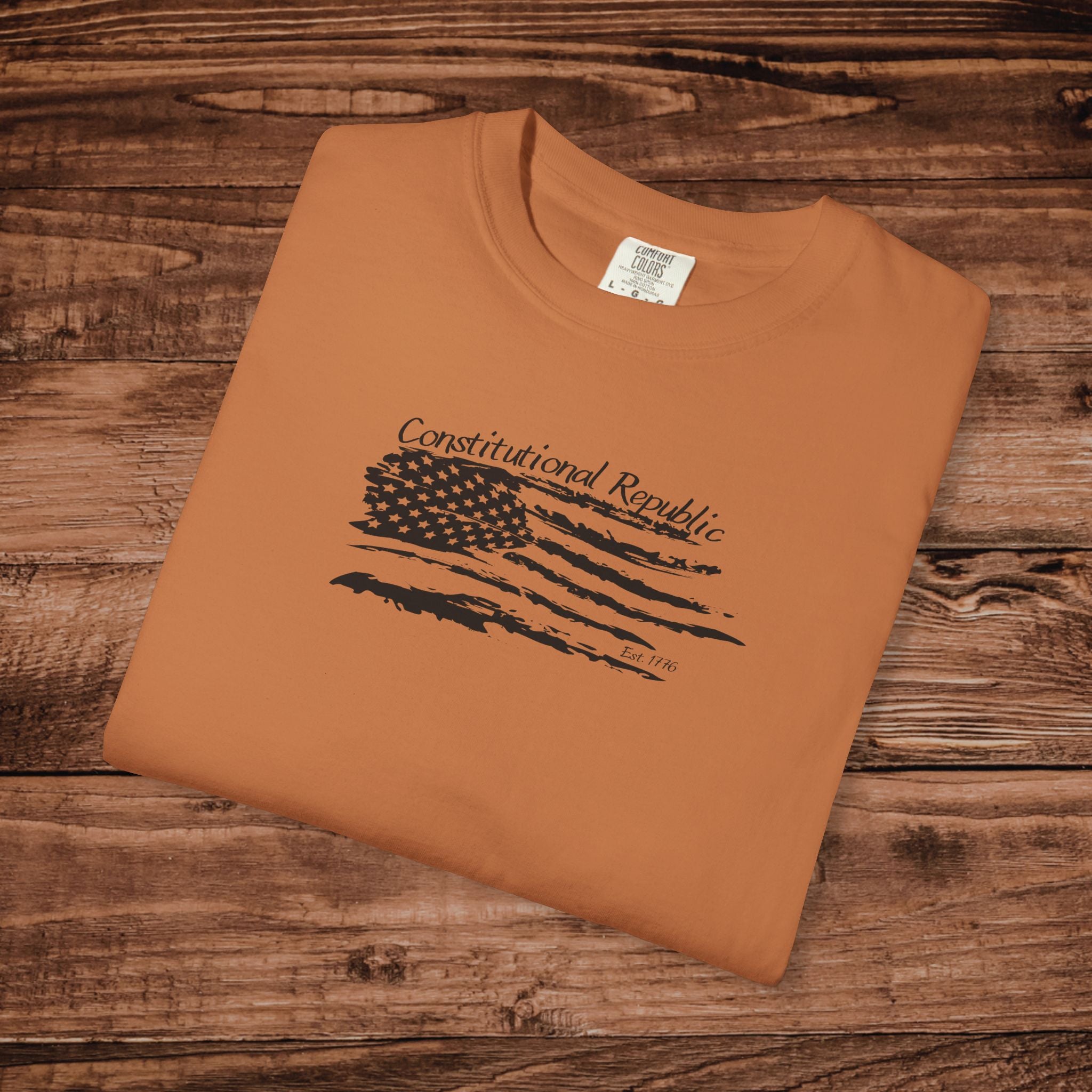 Constitutional Republic T-shirt, America 1776 Tshirt, Distressed Flag Aesthetic Tee, Patriotic Graphic Tee, Conservative Gift, USA Heritage