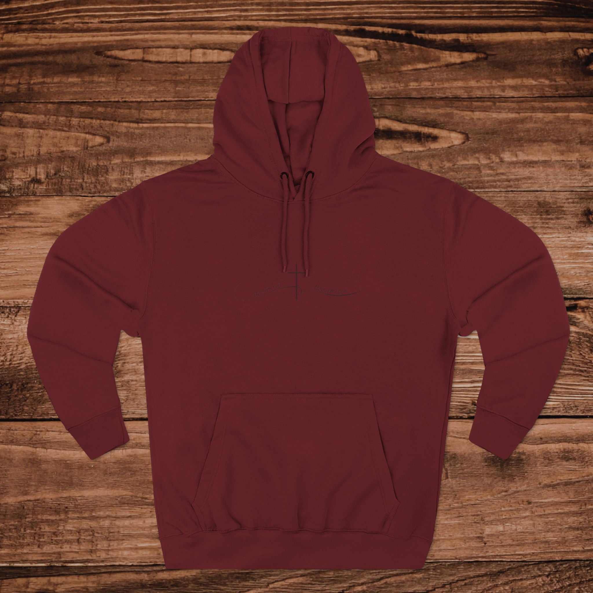 He is with you Cross Hoodie | Three-Panel Fleece Hoodie