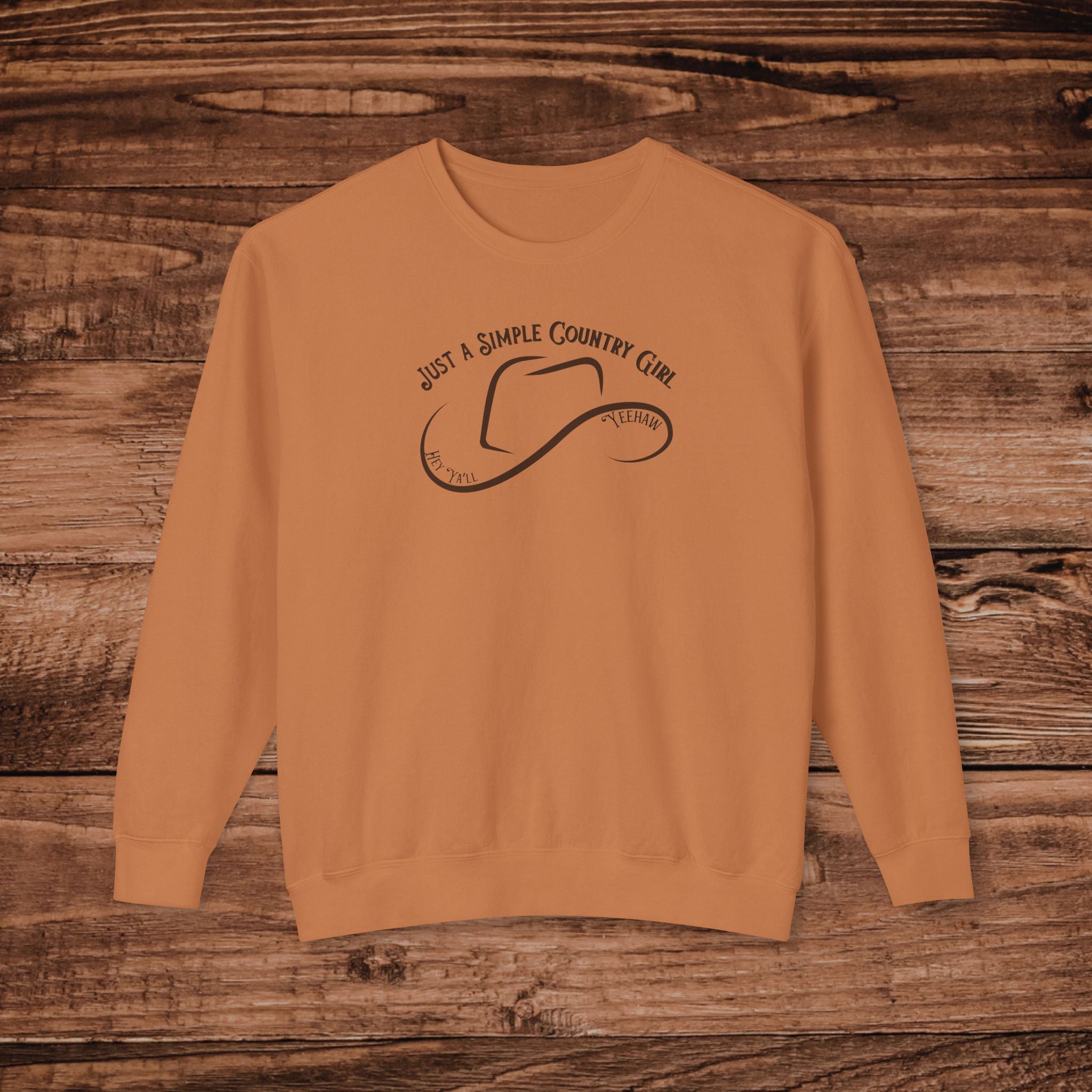 Country Girl Sweatshirt, Western Cowboy  Pullover, Comfort Colors 1566 Sweater, Minimalist Country Aesthetic Gift