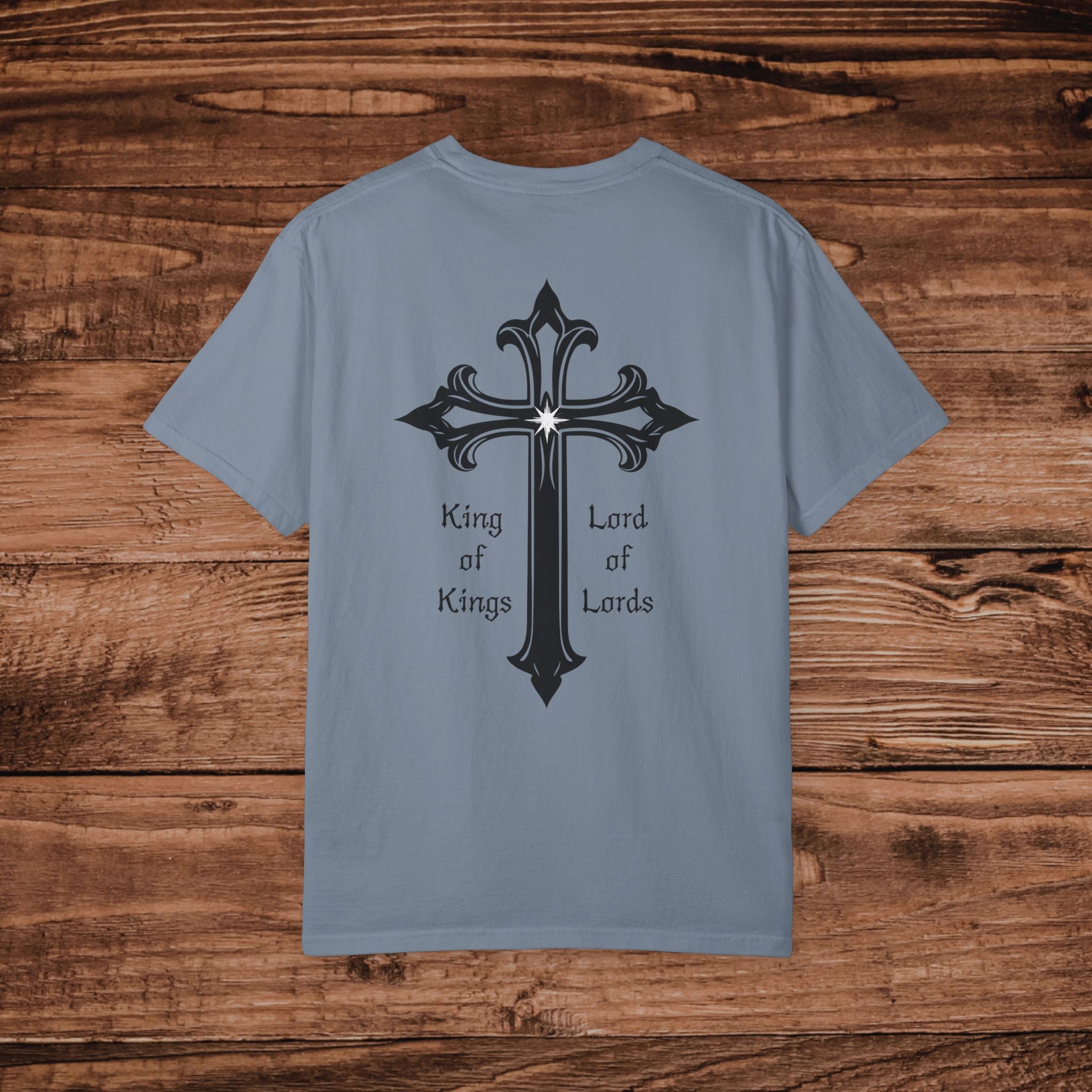 Ornate Lord of Lords Christian Gothic T-shirt Dual Graphic