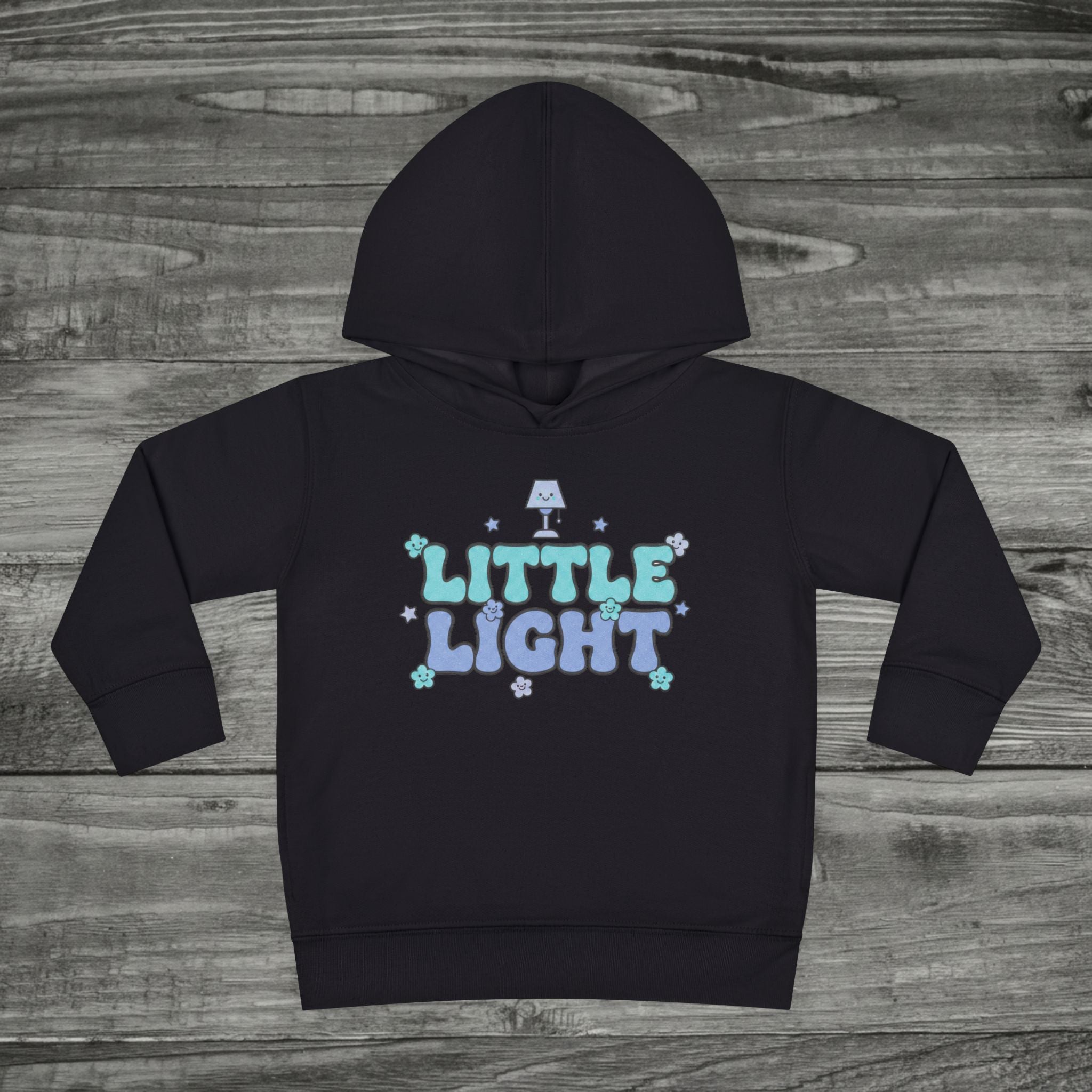 Little Light toddler hoodie Blue | kids pullover with lamp graphic