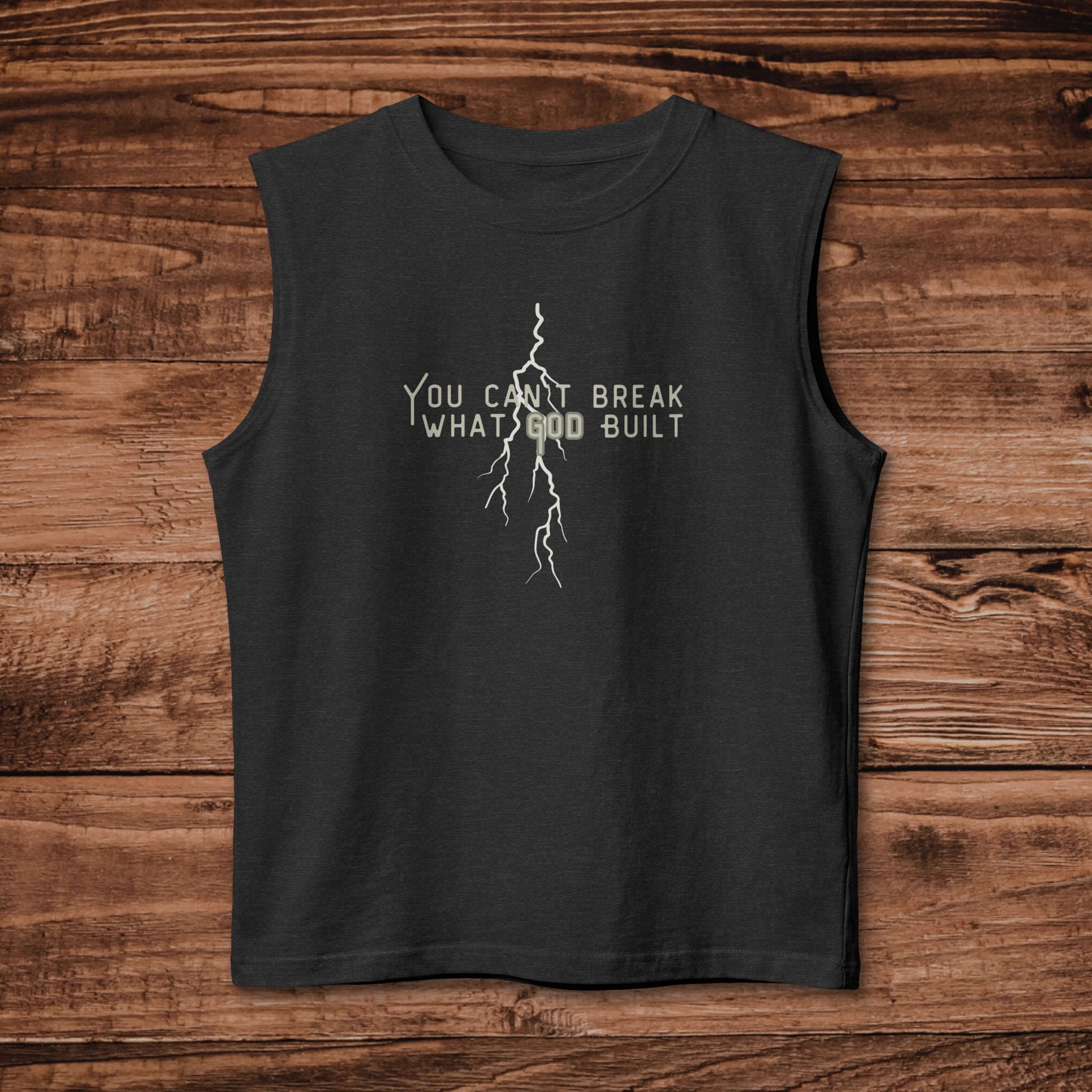 You Can't Break What God Built Tank Top, Christia Aesthetic Faith Tank Top, Minimalist Workout Gear, Faith Based Fitness
