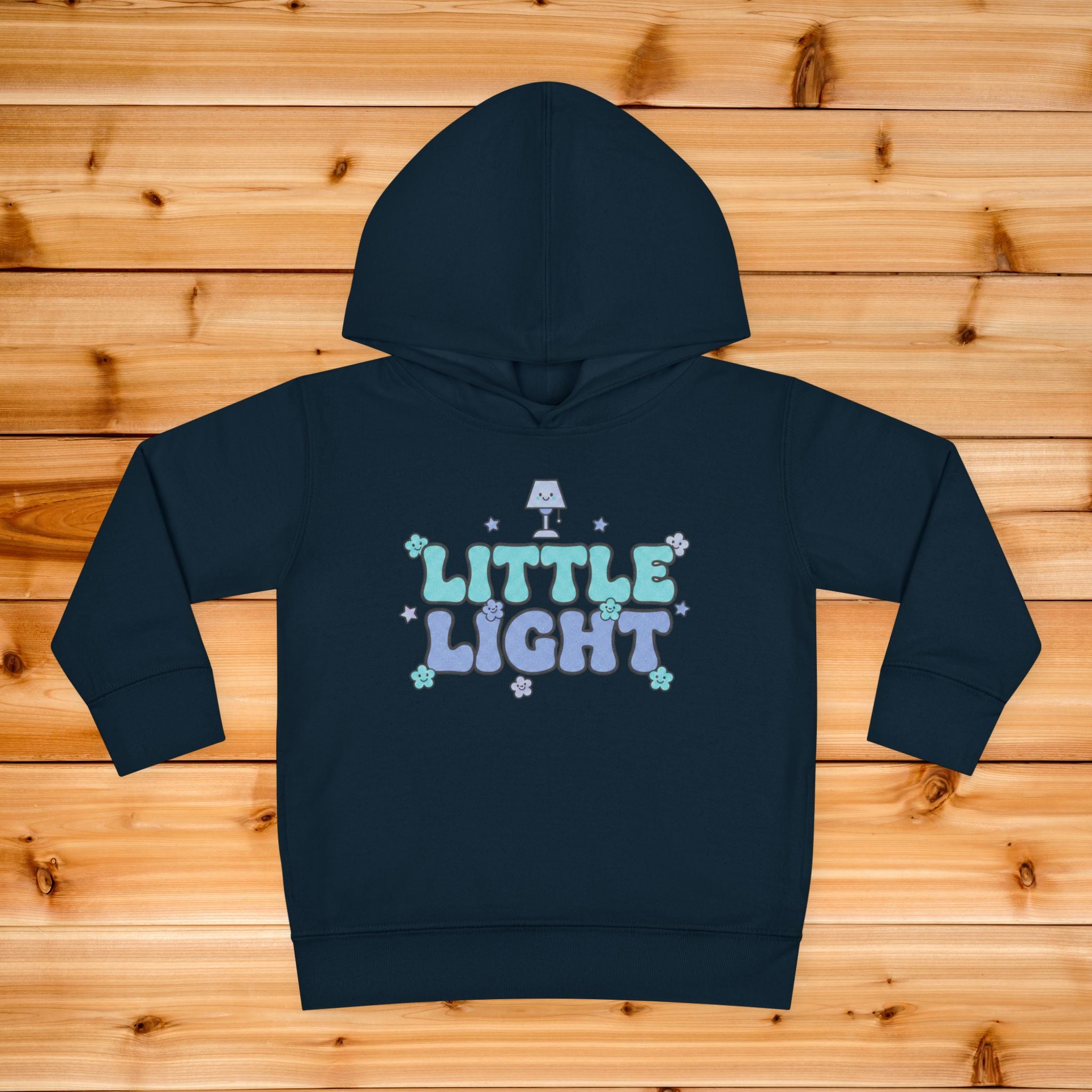 Little Light toddler hoodie Blue | kids pullover with lamp graphic