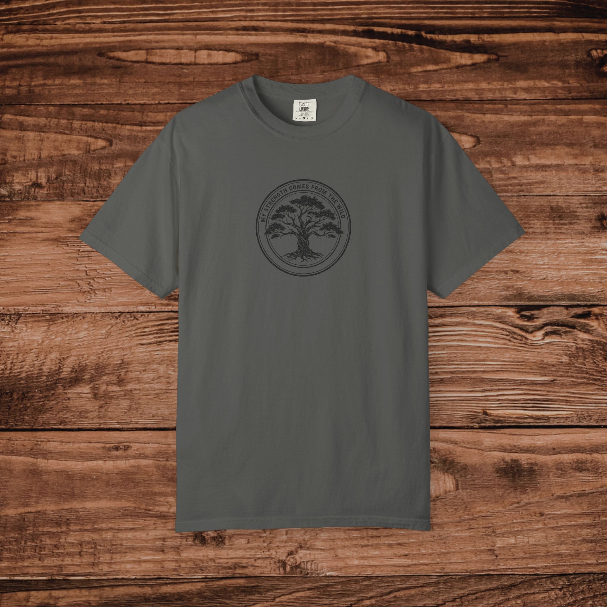 Oak Tree Logo T-shirt | Minimal Circle Nature Design