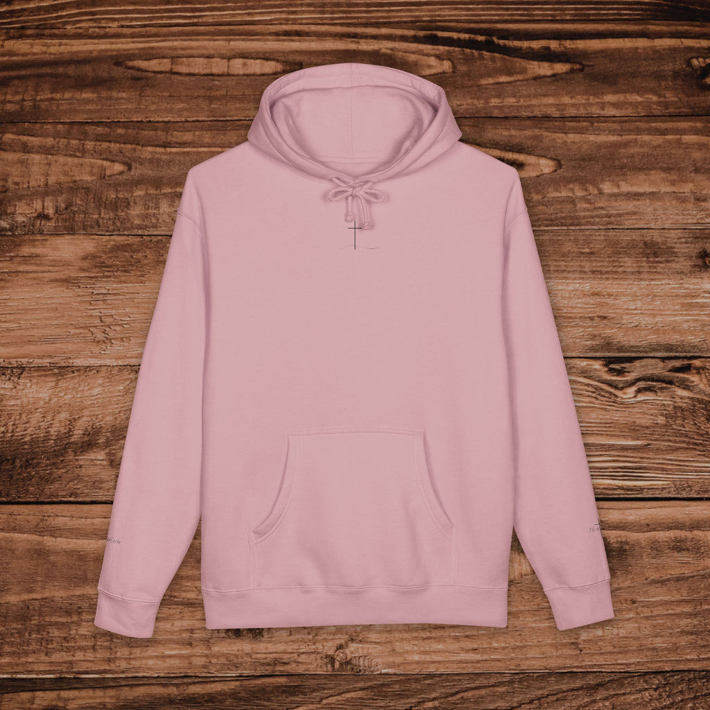 Minimal Faith Cross Print Hoodie | Front Back & Sleeve Graphics