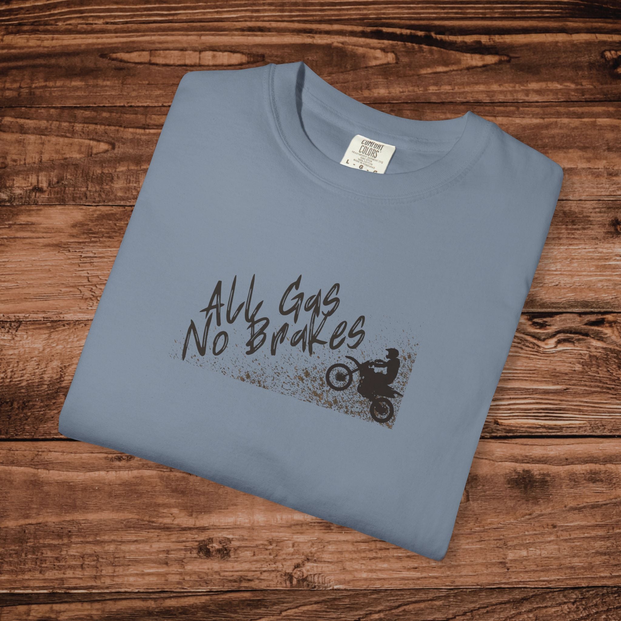 All Gas No Brakes T-Shirt, Dirt Bike Graphic Tee, Motocross Racing Shirt, Gift for Dirt Biker, Retro MX Racing Graphic Shirt