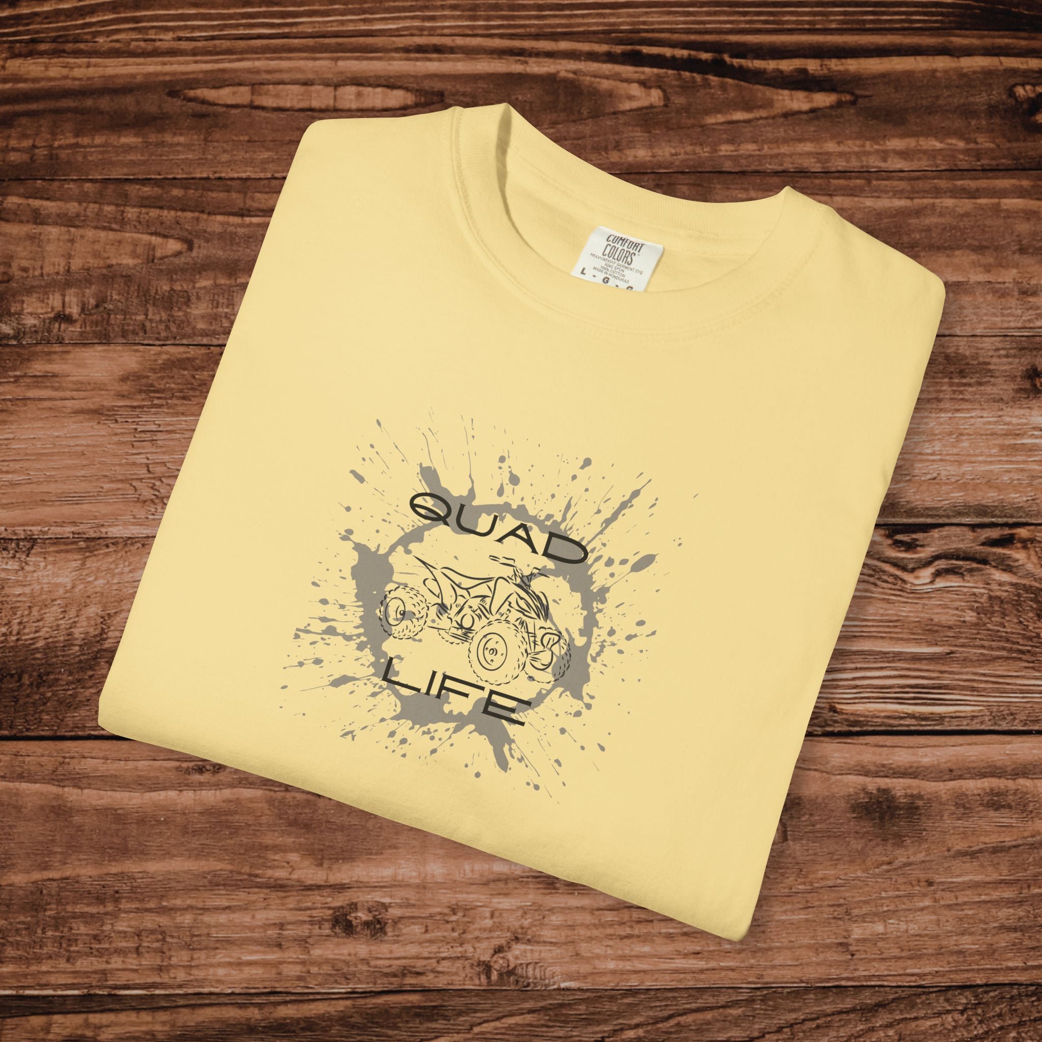 Quad Life T-Shirt, ATV Off-Roading Graphic Tee, Four Wheeler Tee, Gift for Mud Riding Enthusiast, Aesthetic Outdoor Adventure Apparel