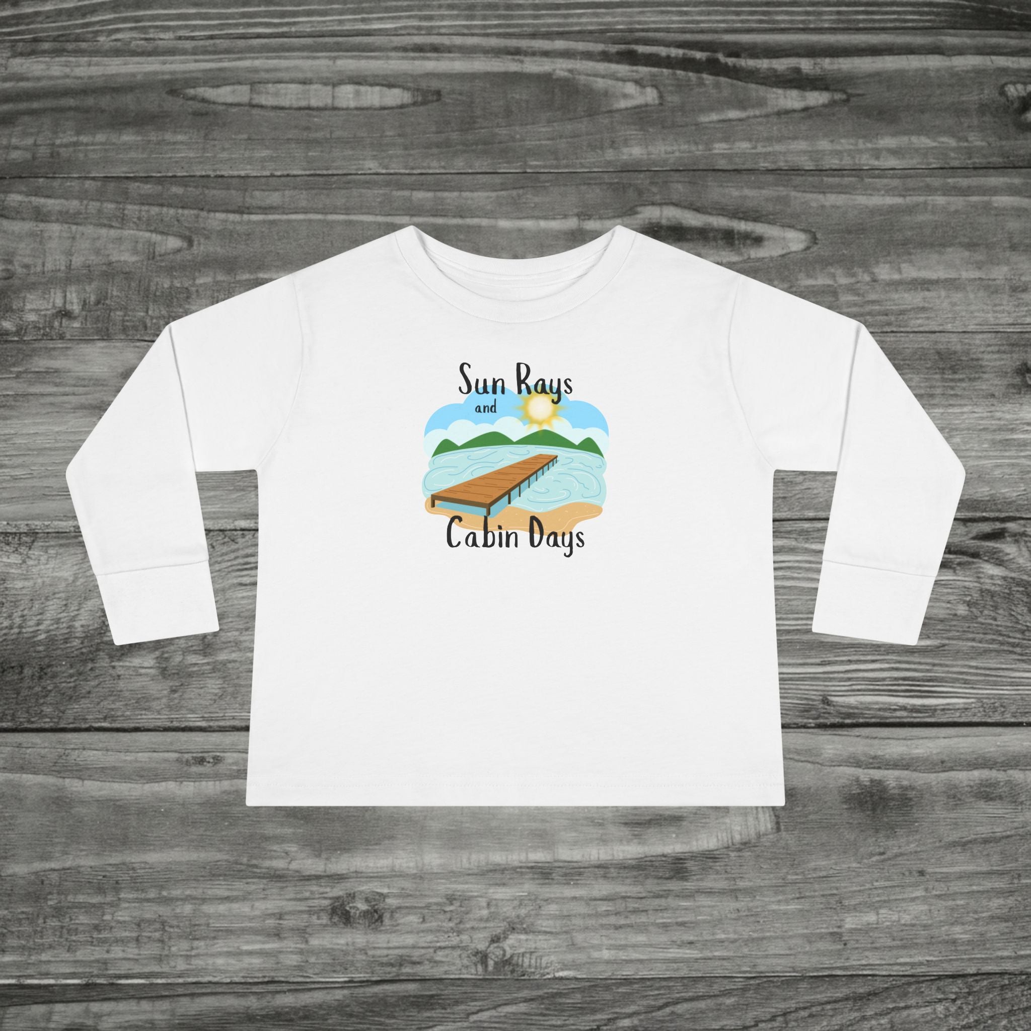 Suns Rays Cabin Days Toddler Long Sleeve Tee