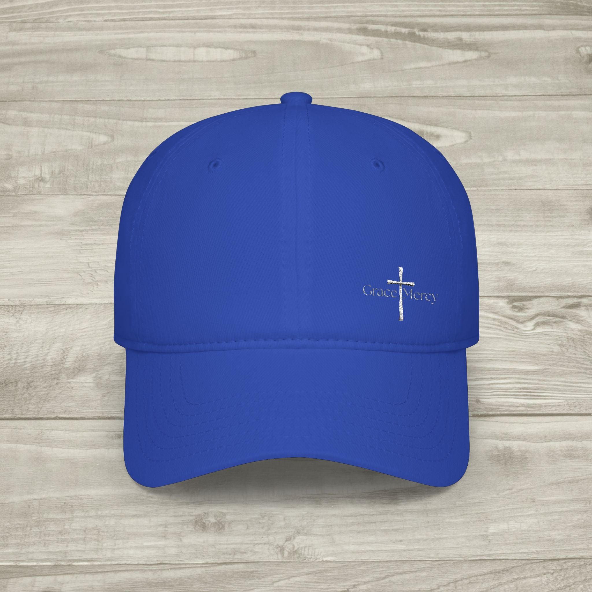 Embroidered Grace and Mercy Hat, Christian Aesthetic Baseball Cap, Minimalist Faith Hat, Religious Streetwear Headwear, Cross Cap