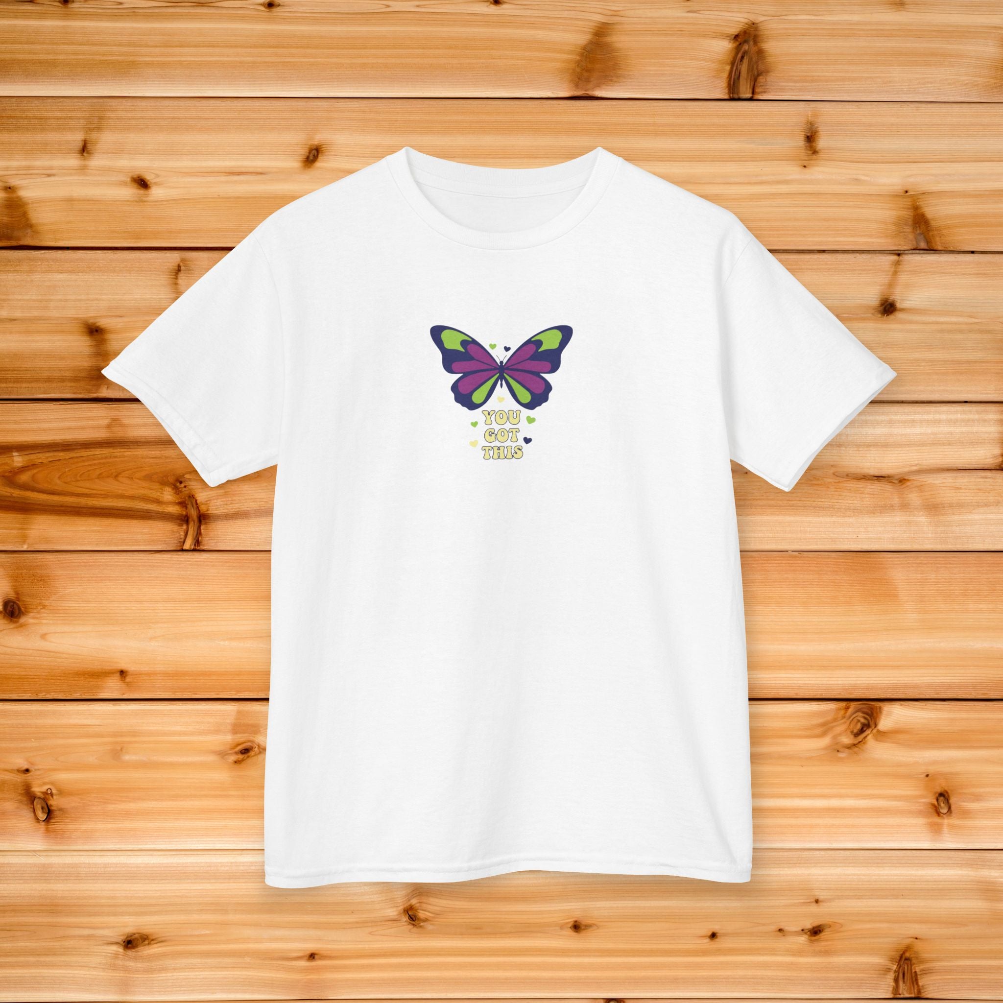 Purple Green Butterfly Tee | Kids nature insect graphic