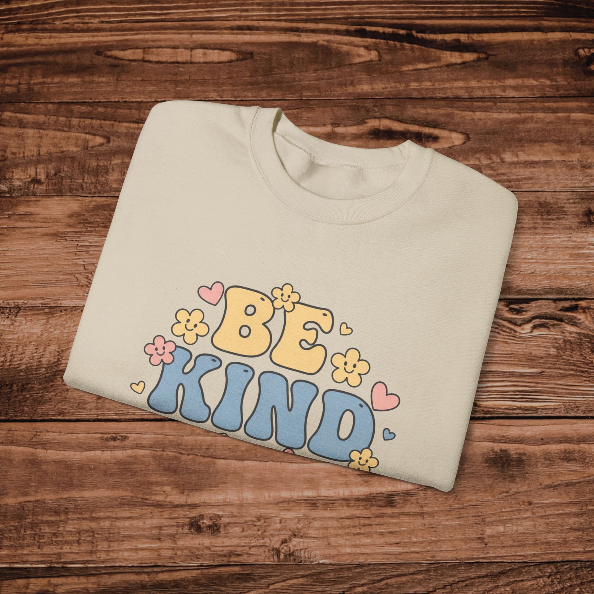 Be Kind floral retro design Sweatshirt | Positive message crewneck