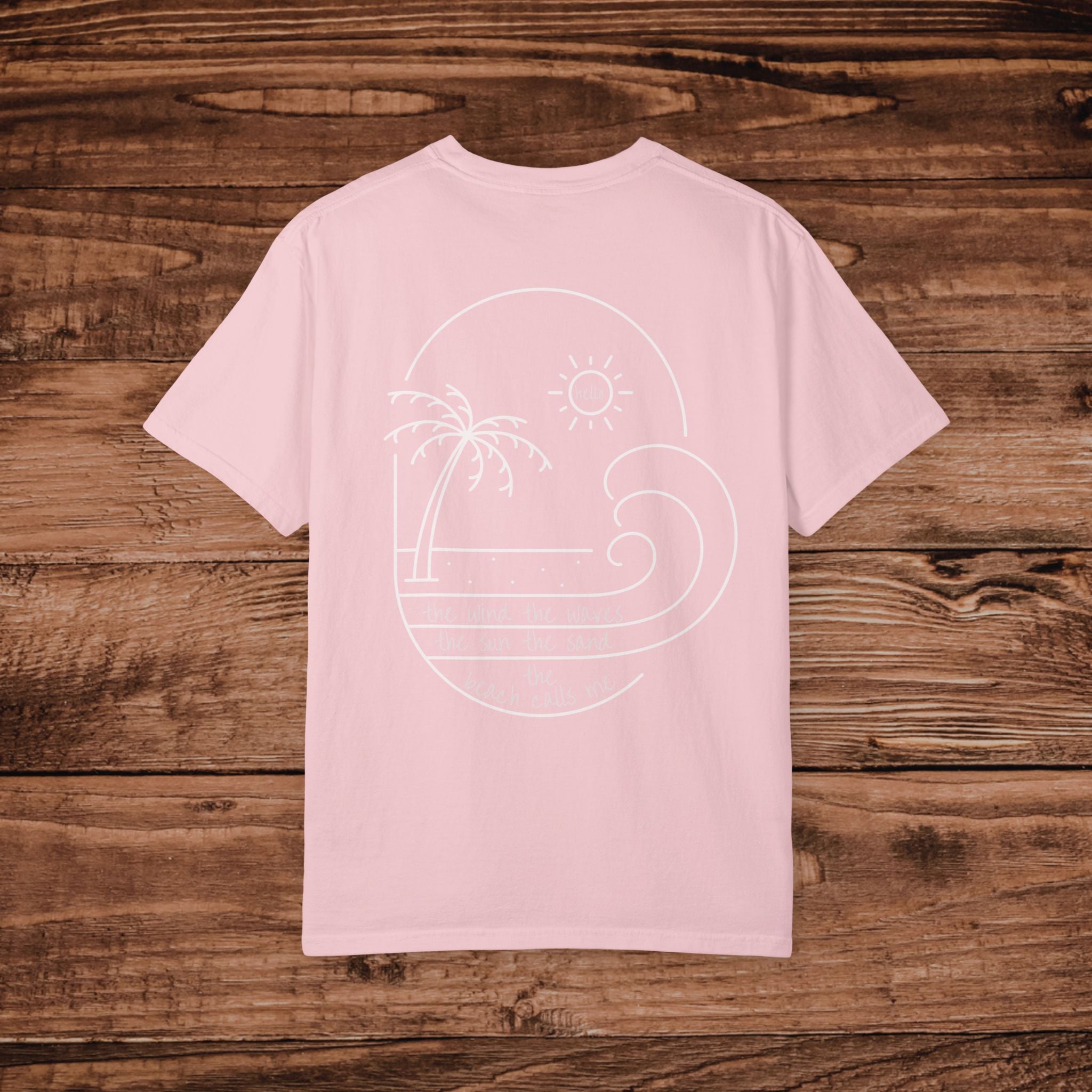 Summer Graphic Tee, The Wind The Waves The Sun The Sand T-Shirt, Minimal Aesthetic line art Beach Shirt, Oversized Coastal Beachwear