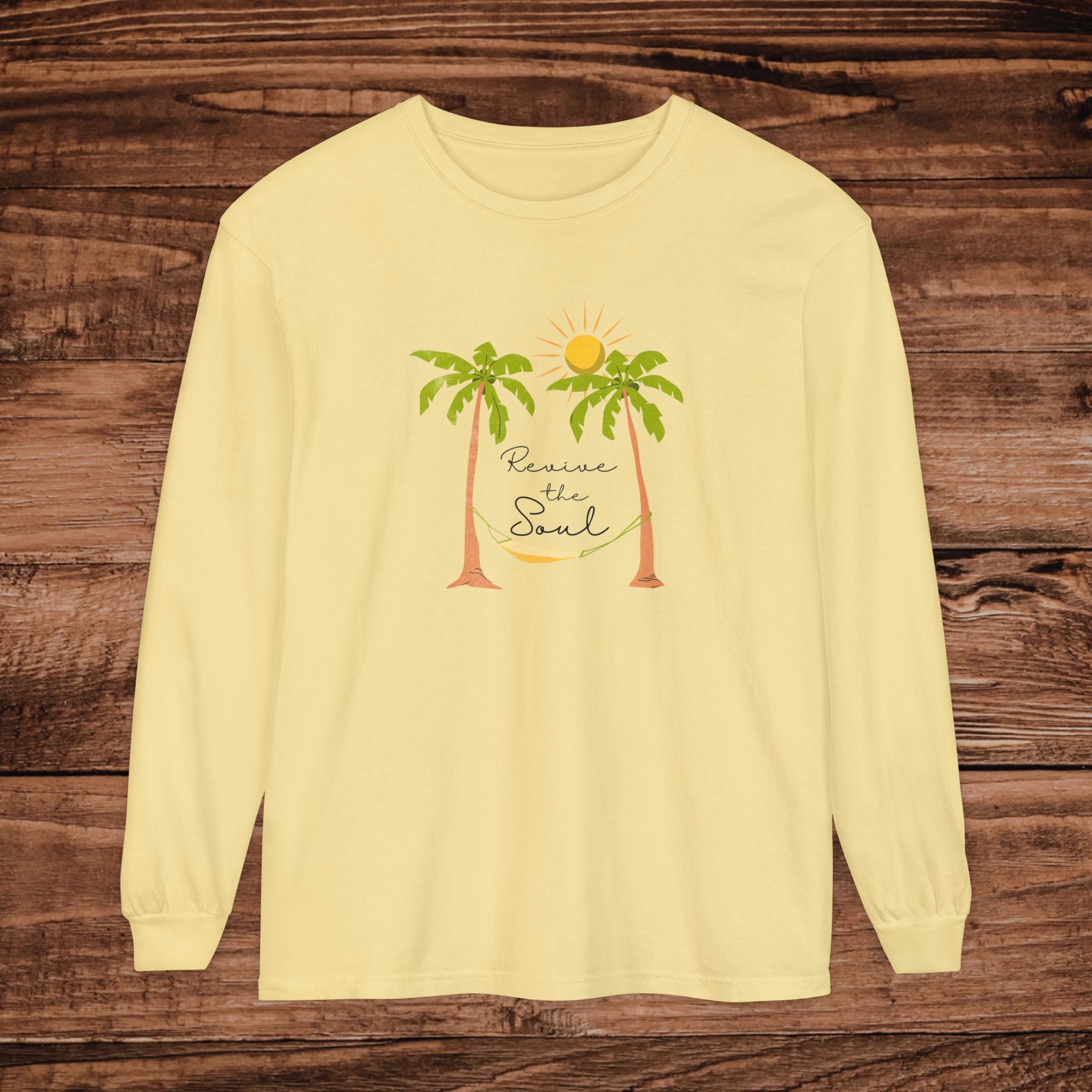 Revive the Soul Beach Hammock Long Sleeve T-Shirt