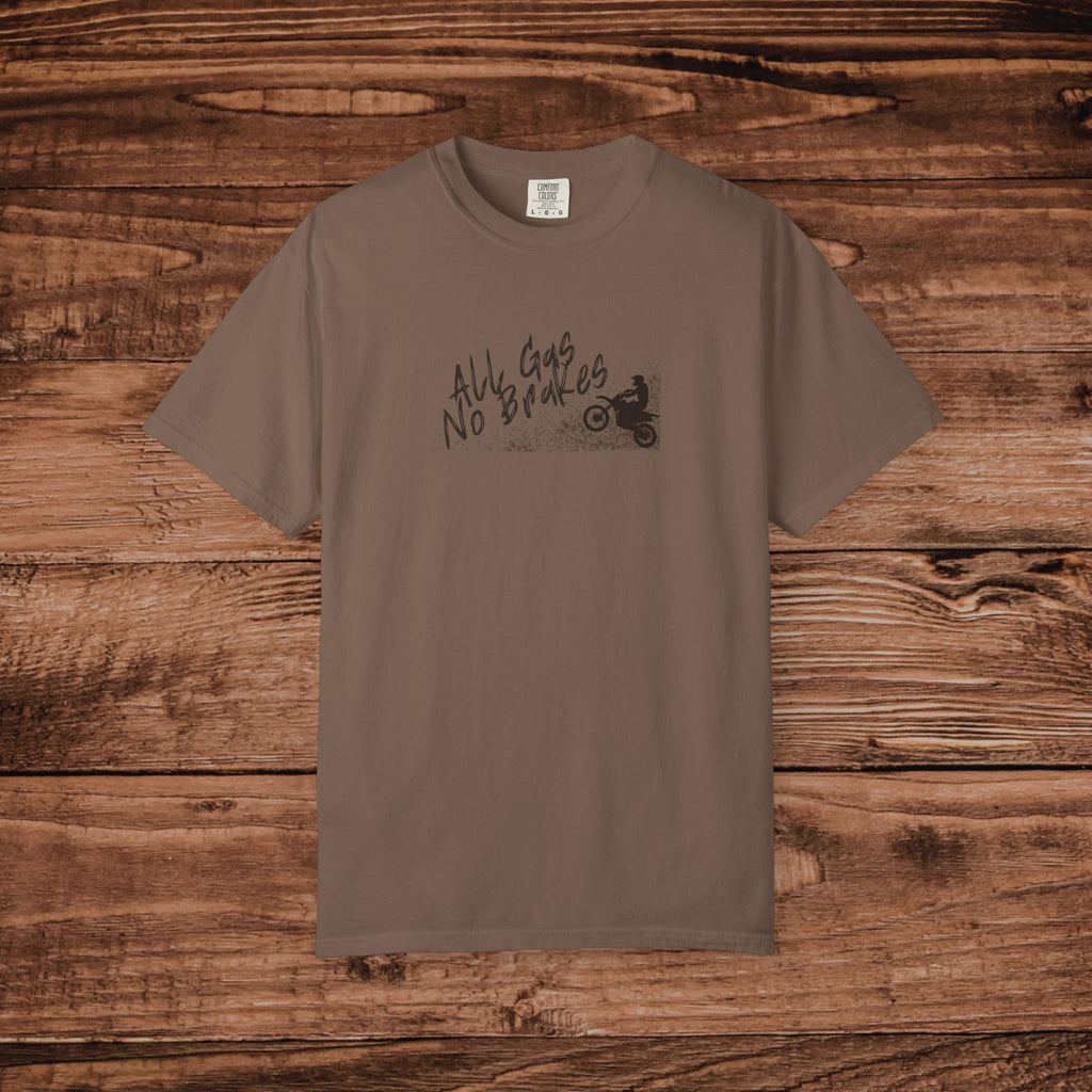 All Gas No Brakes T-Shirt, Dirt Bike Graphic Tee, Motocross Racing Shirt, Gift for Dirt Biker, Retro MX Racing Graphic Shirt