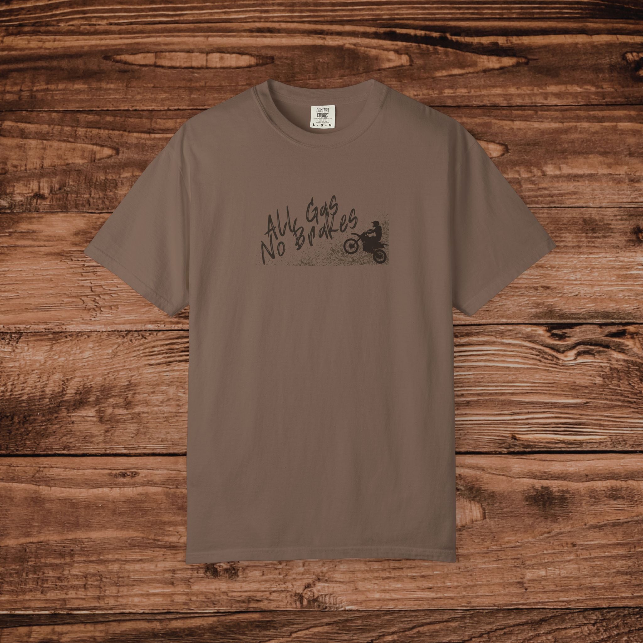 All Gas No Brakes T-Shirt, Dirt Bike Graphic Tee, Motocross Racing Shirt, Gift for Dirt Biker, Retro MX Racing Graphic Shirt