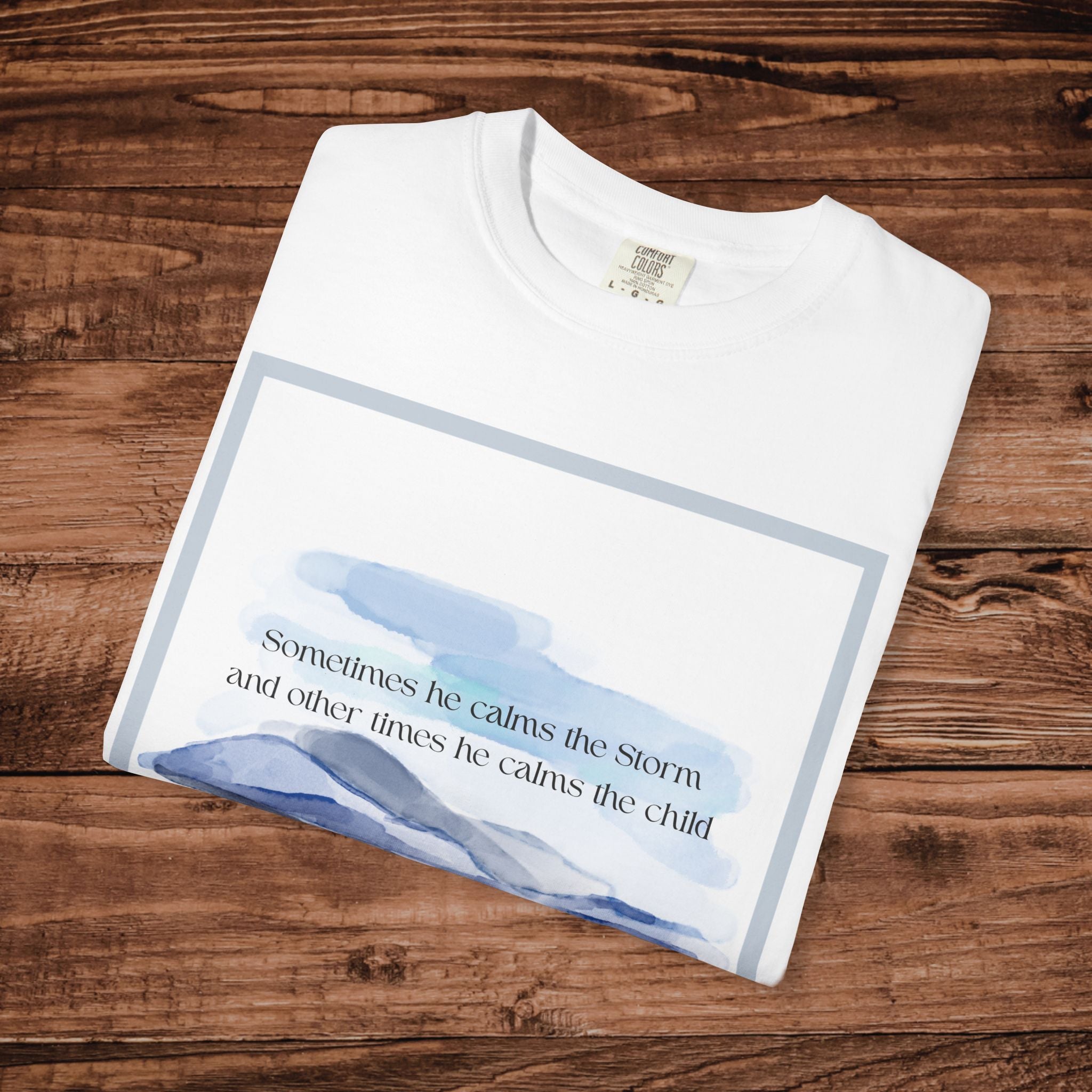 Calm the Storm watercolor T-Shirt | Inspirational quote tee