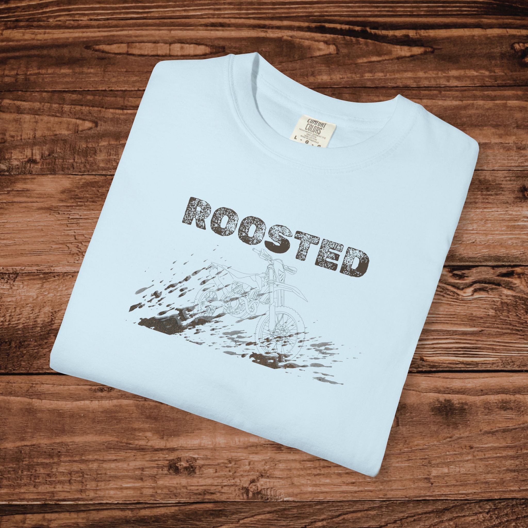 Dirt Bike T-Shirt Comfort Colors 1717, Vintage Motocross Graphic Tee, Retro Enduro Racing Shirt, Moto Life Gift, Roosted Off Road Apparel