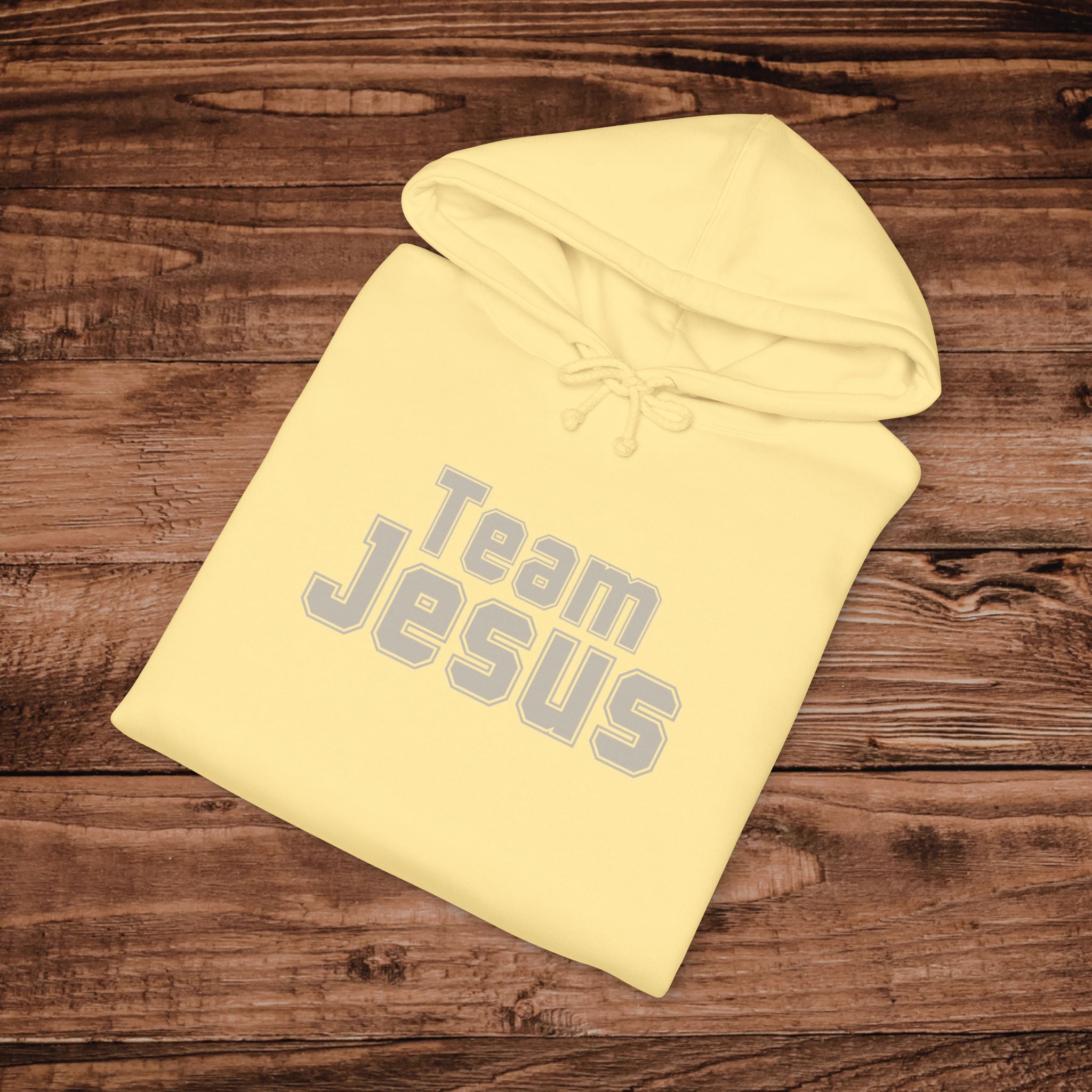 Embroidered Team Jesus Hoodie, Large Print Christian Sweatshirt, Premium Heavyweight Pullover, Aesthetic Gospel Hoodie