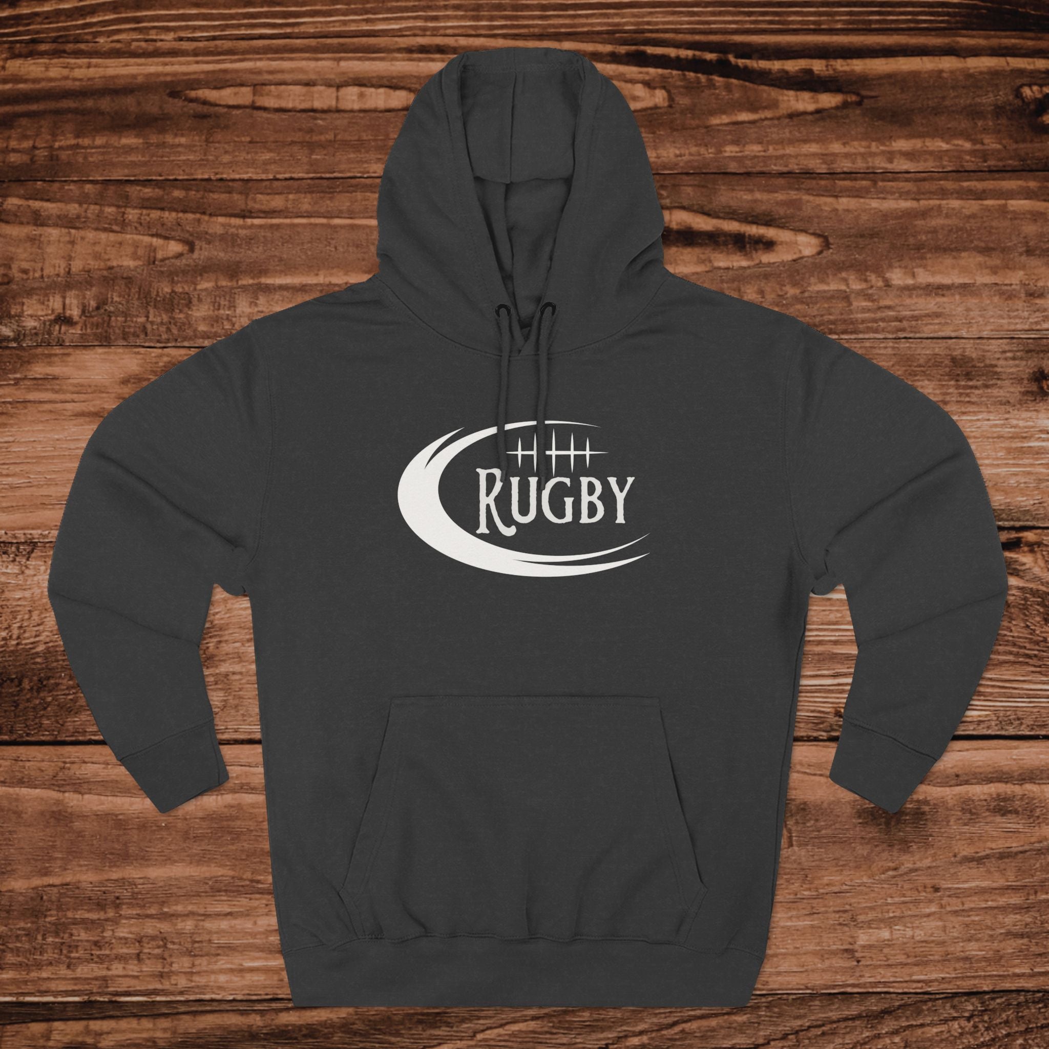 Rugby Graphic Hoodie, Vintage Style Rugby Pullover, Retro Rugby Sweatshirt, Minimalist Rugby Fan Hoodie, Rugger Gift