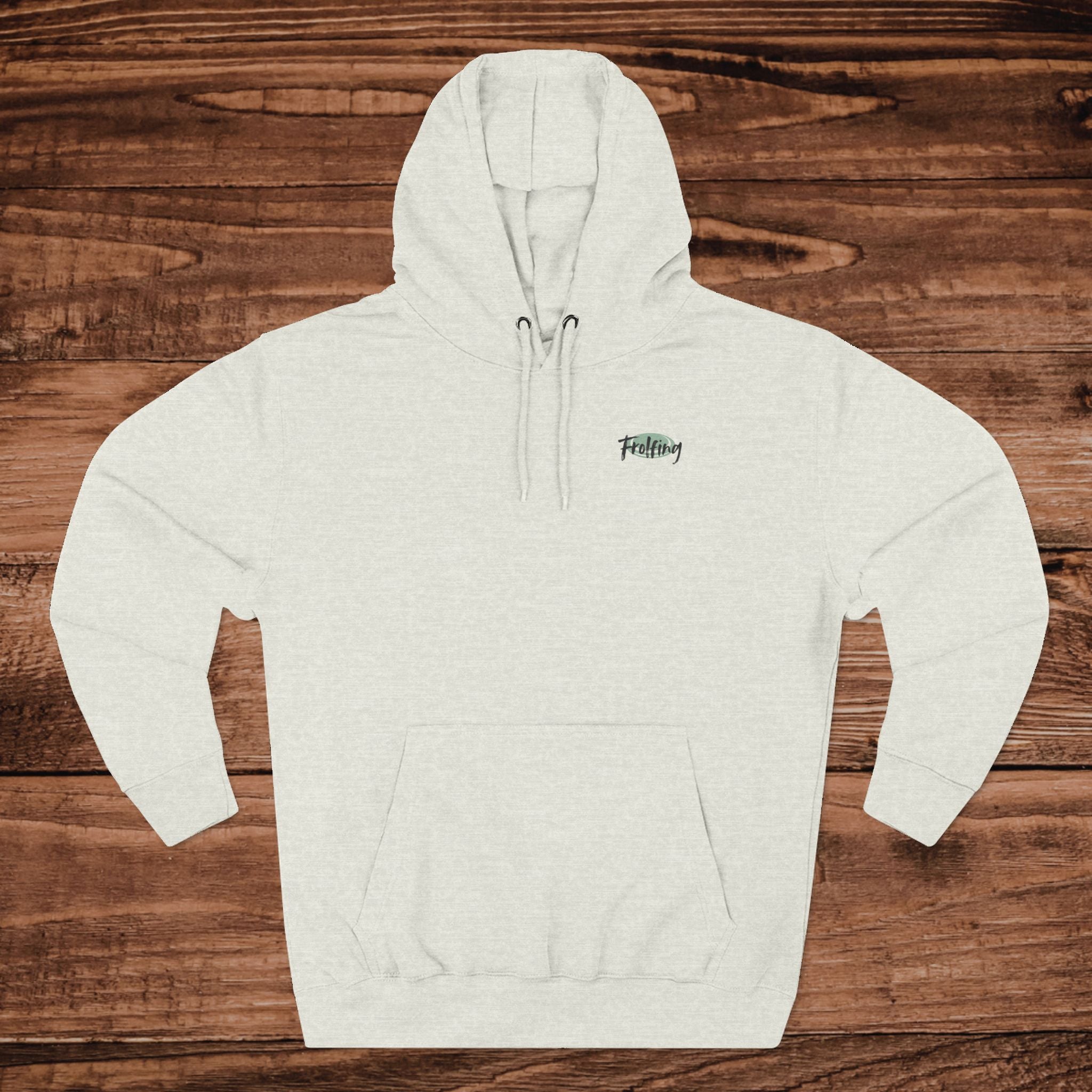 Frolfing Hoodie, Frisbee Golf Dual Graphic Pullover, Disc Golf Hoodie, Frolf Outdoor Sports Hoodie, Premium Three-Panel Fleece Hoodie