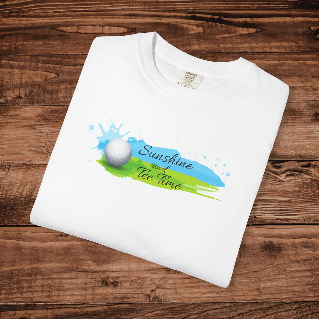 Sunshine Tee Time Golf T-shirt | Golf Summer Tee | Unisex Mens Womens | Golf Aesthetic Tshirt